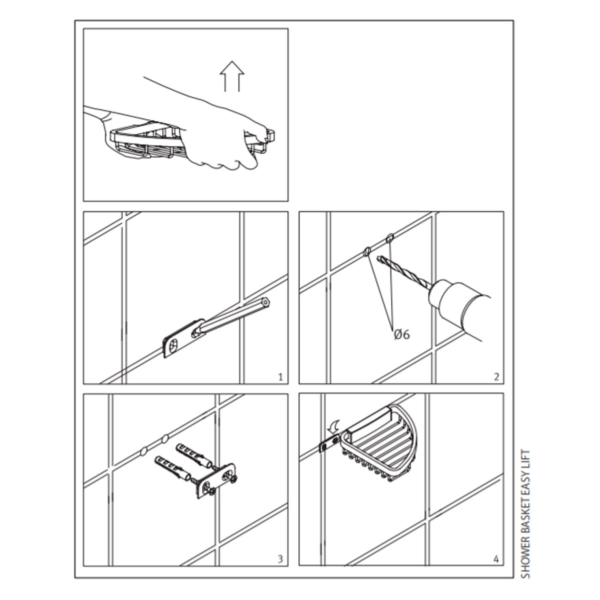 HiB Traditional Corner Shower Basket