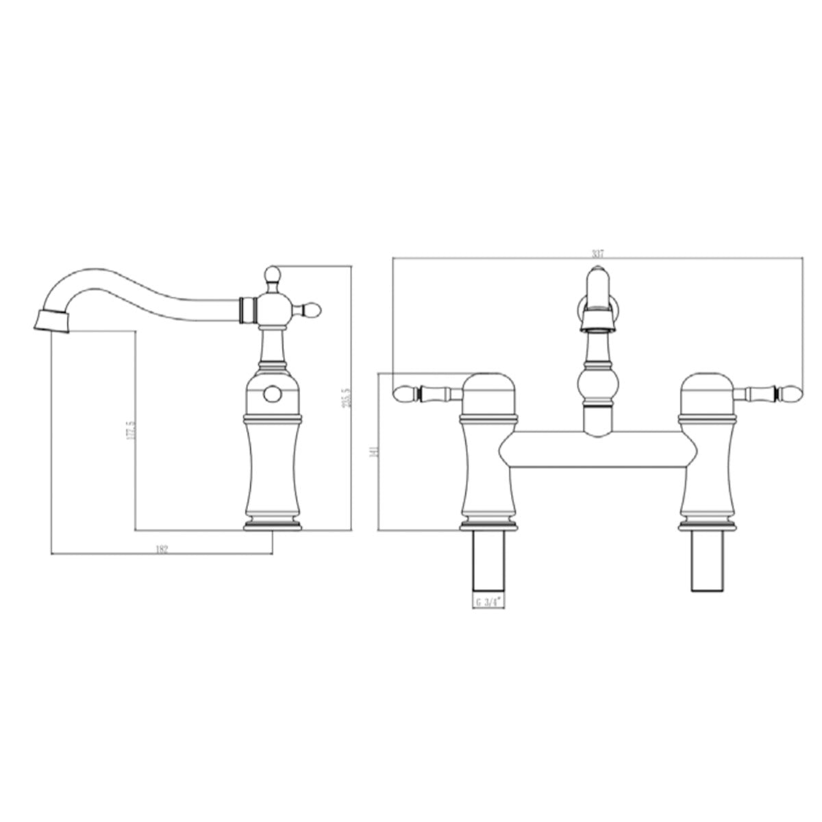 Shrewsbury Bath Filler Tap