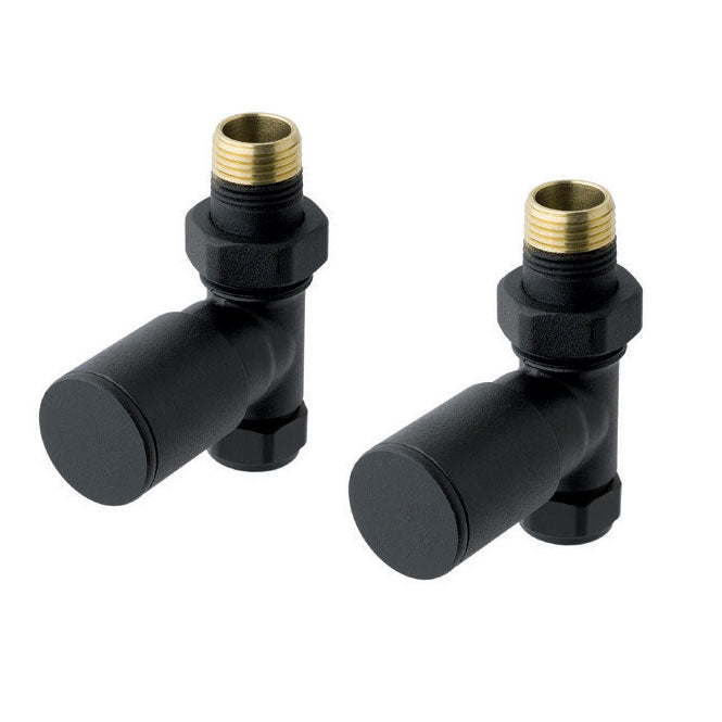 Madrid Round Straight Radiator Valve black
