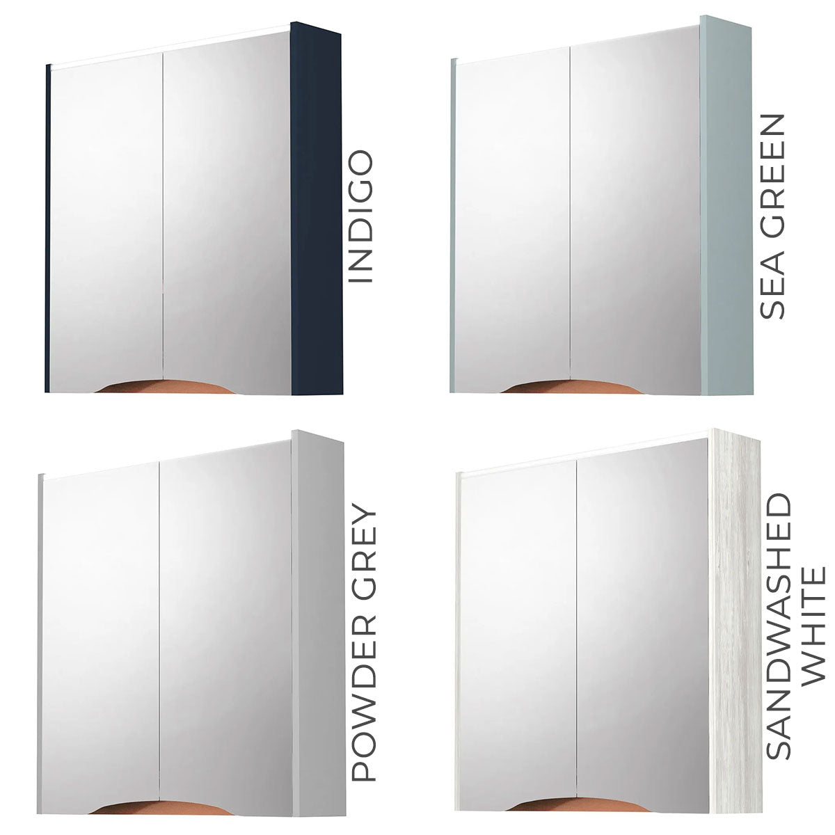 Utopia Lustre Bathroom Mirror Cabinet colour options