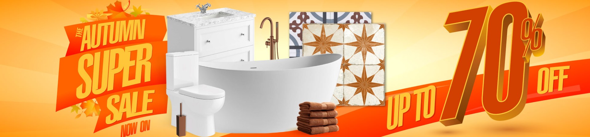 Up To 60% OFF Wall Tiles Autumn Super Sale Collection Banner