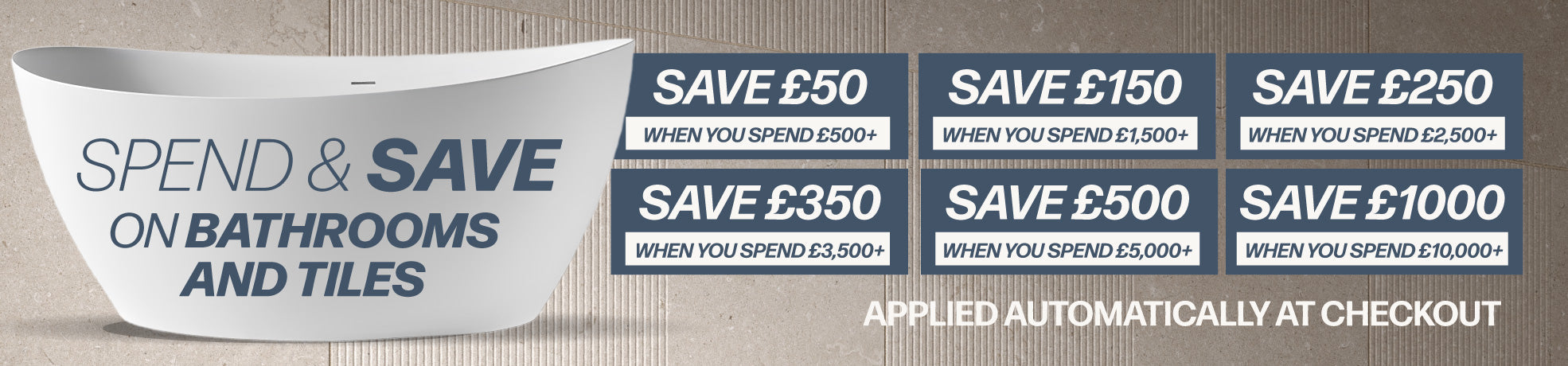 Enjoy up to 70% OFF Bathrooms + Spend & Save up to £1000