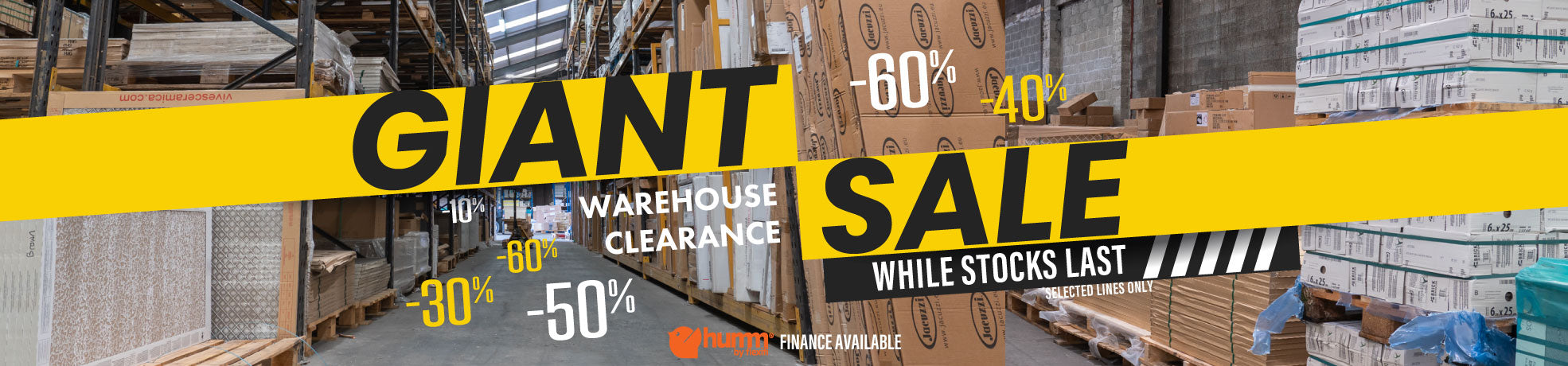 Massive Warehouse Clearance Sale