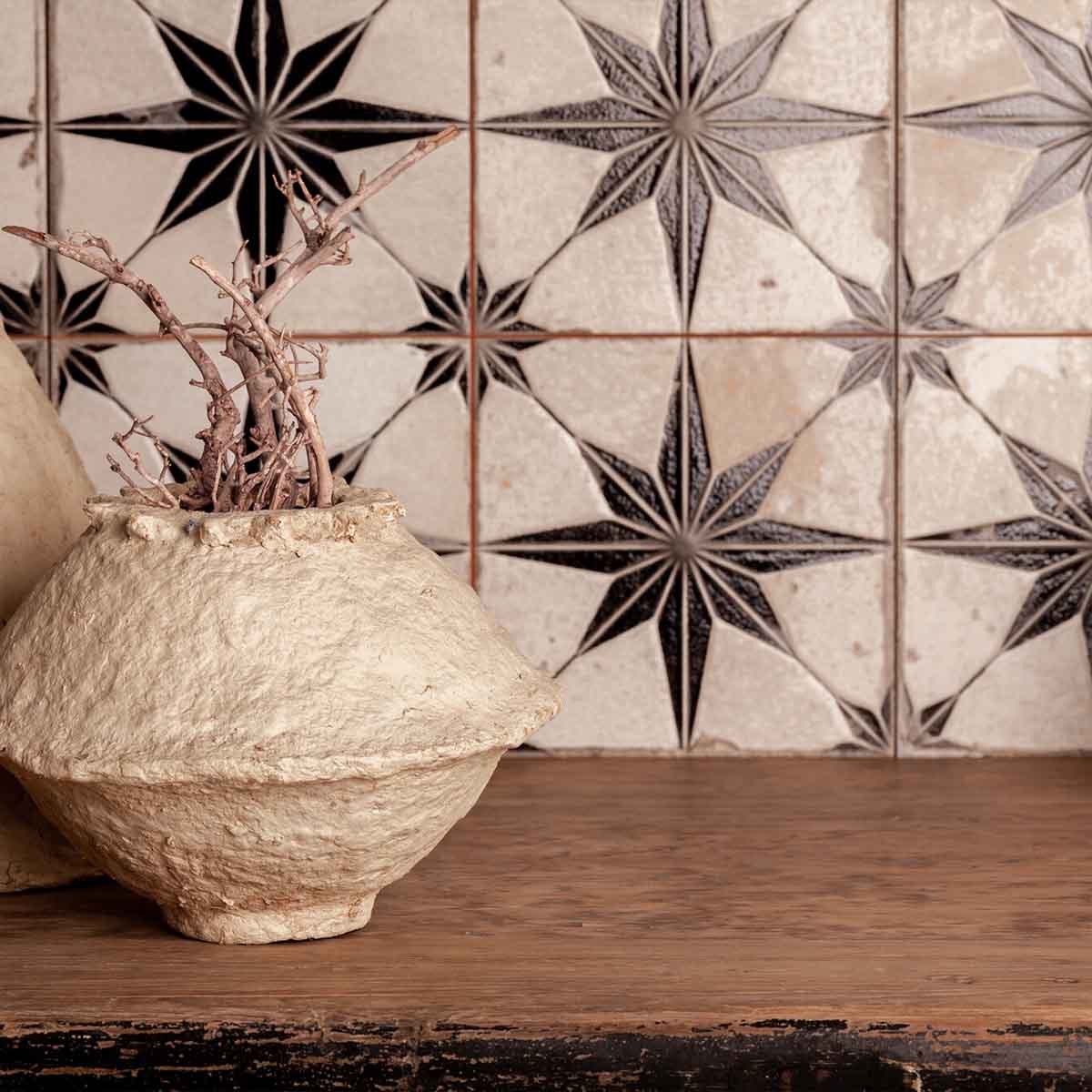 FS Star Black 4D Pattern Tile 45x45cm Matte