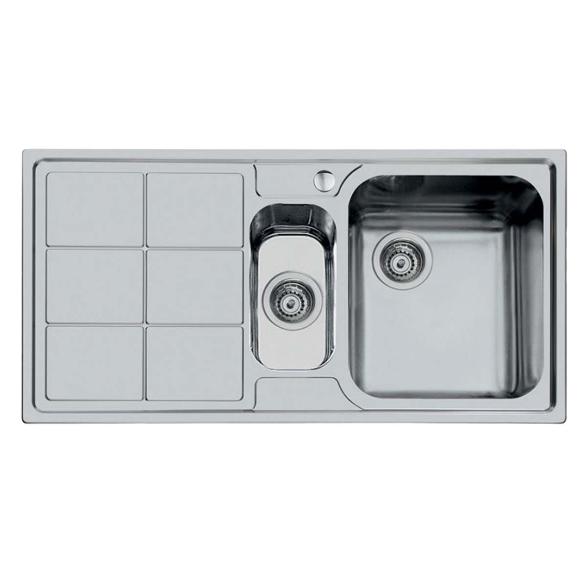 Foster S3000 Single Bowl Kitchen Sink with Drainer Brushed Stainless Steel Left Handed