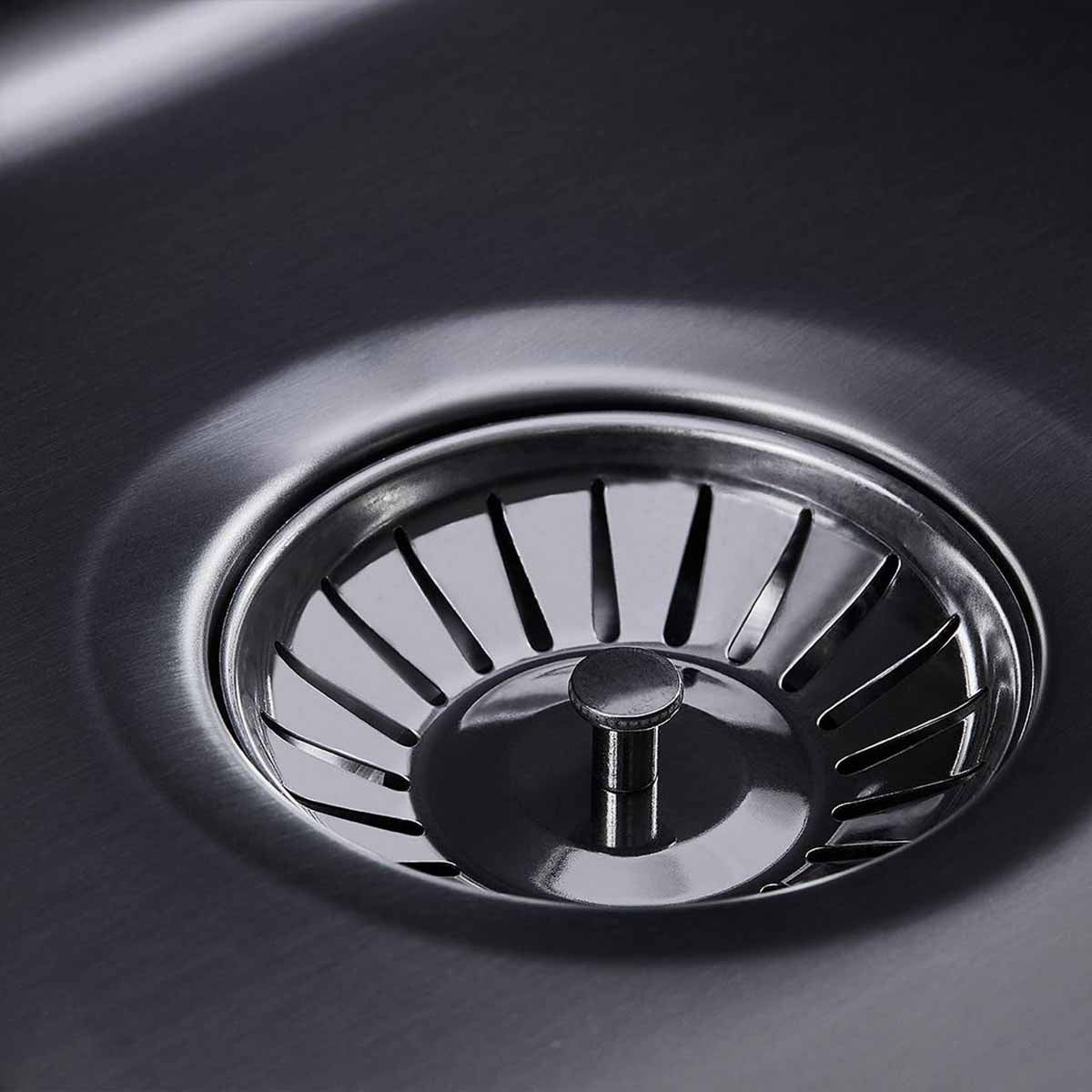 Foster Skin Kitchen Sink 400 Gun Metal PVD Close Up