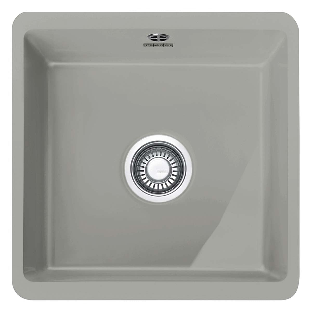 Franke Kubus KBK 110 40 Single Bowl Ceramic Undermount Kitchen Sink 445x445mm Pearl Grey Matt