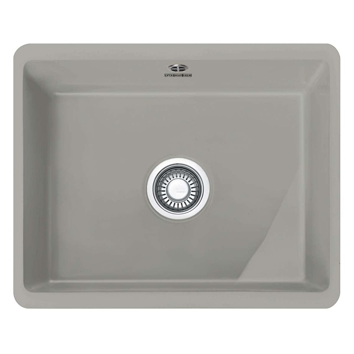 Franke Kubus KBK 110 40 Single Bowl Ceramic Undermount Kitchen Sink 545x445mm Pearl Grey Matt