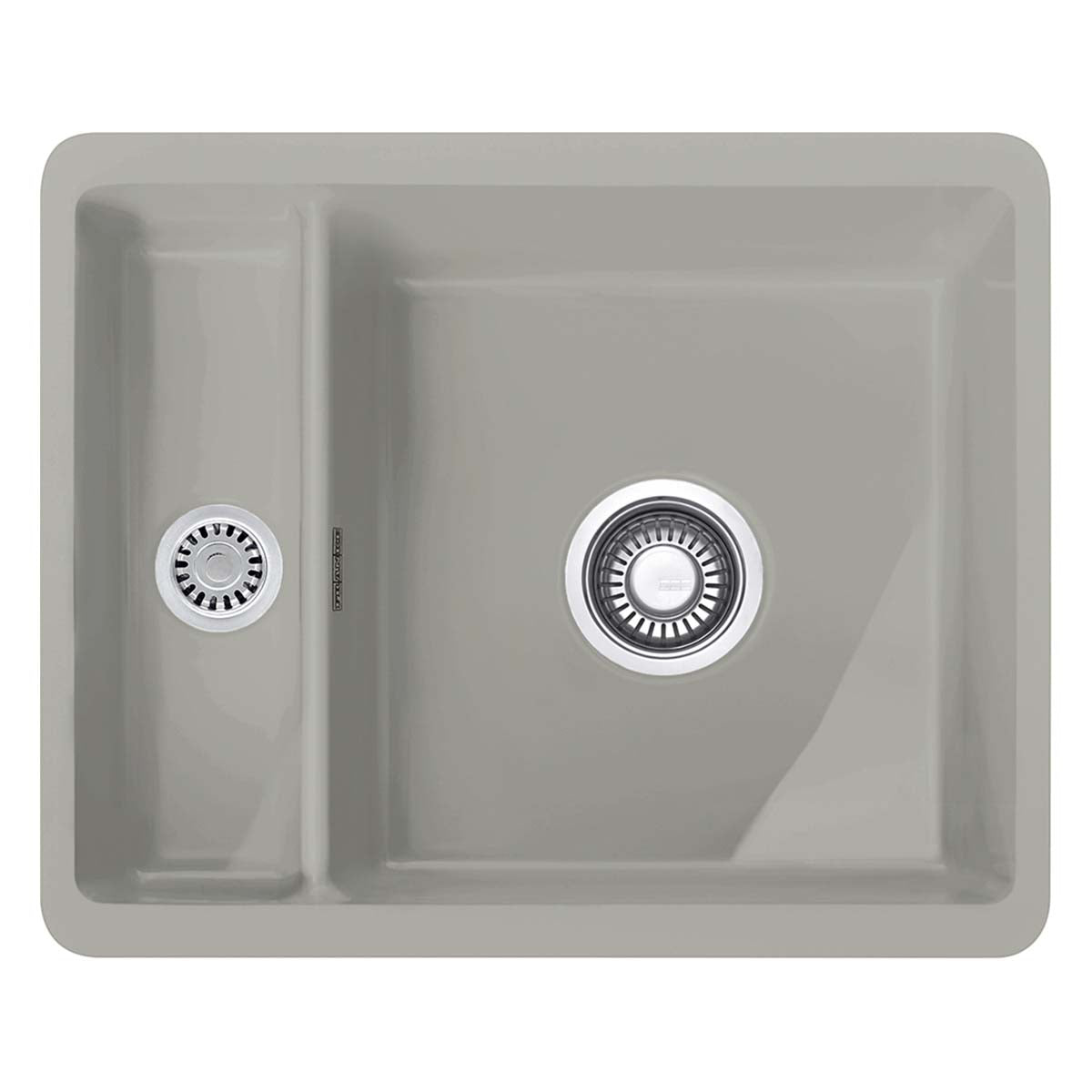 Franke Kubus KBK 110 60 1.5 Bowl Ceramic Undermount Kitchen Sink 545x505mm Pearl Grey Matt