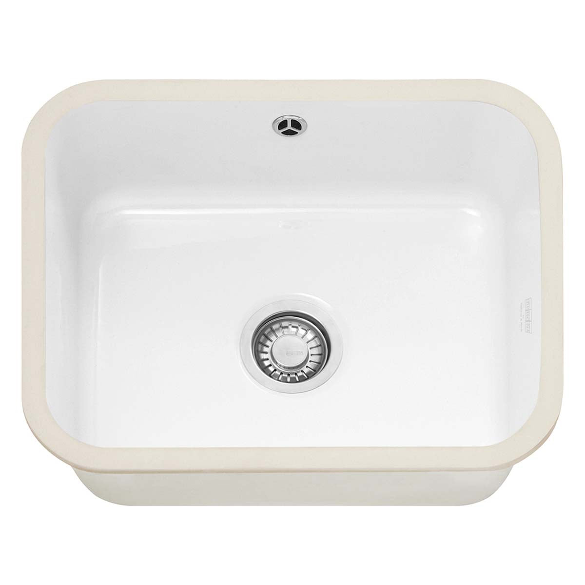 Franke Villeroy Boch VBK 110 21 Single Bowl-Ceramic Undermount Kitchen Sink 550x440mm