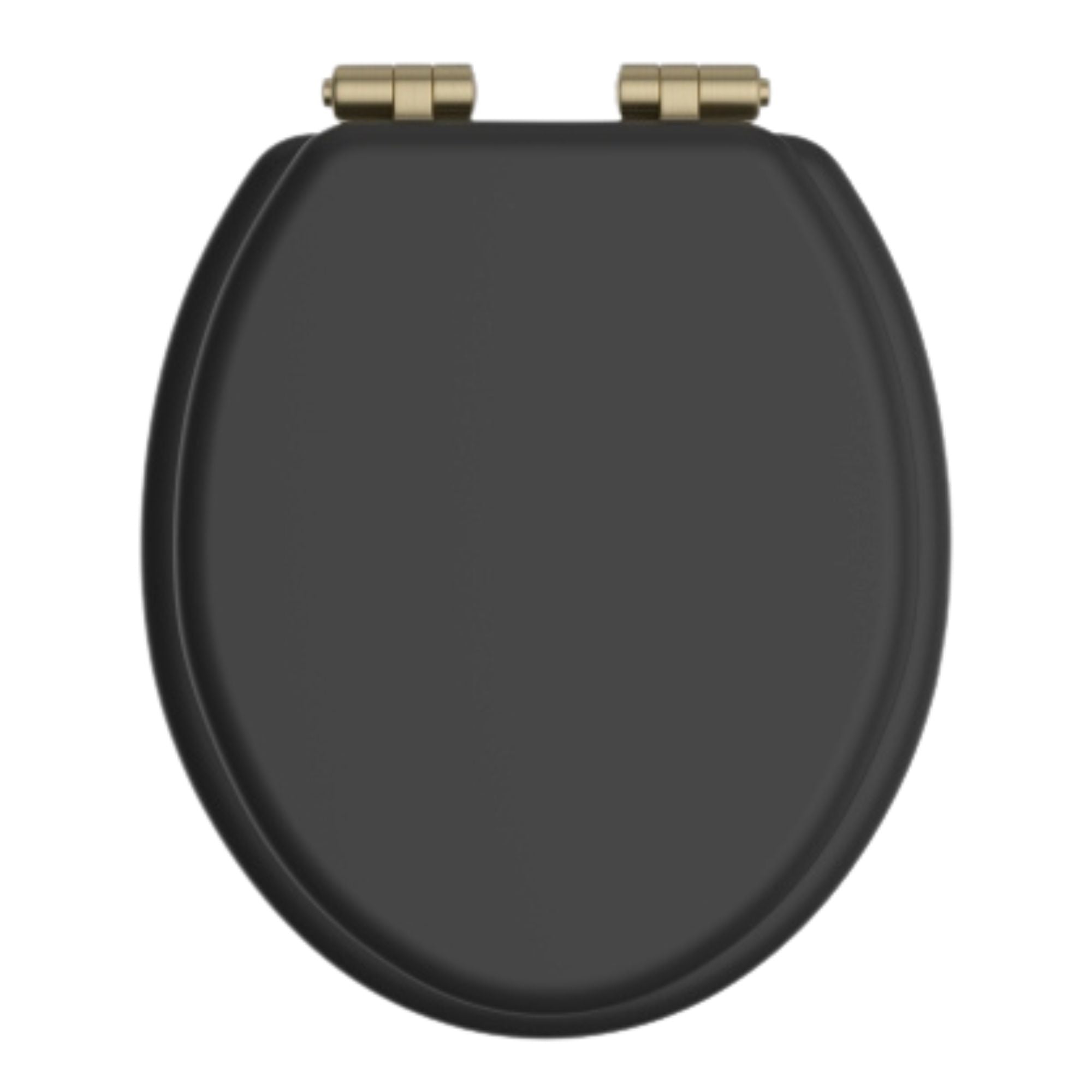 Heritage Traditional Toilet Seat With Soft Close Hinges Black