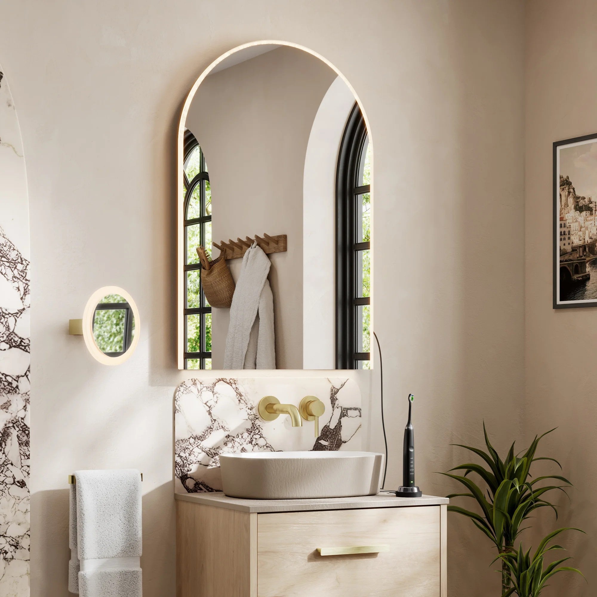 HiB Alba Arch LED Bathroom Mirror