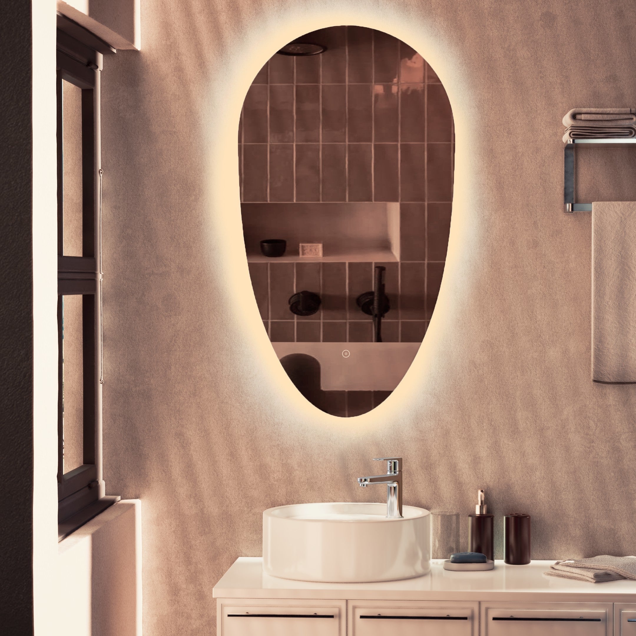 Jacob Organic LED Fog Free Touch Mirror