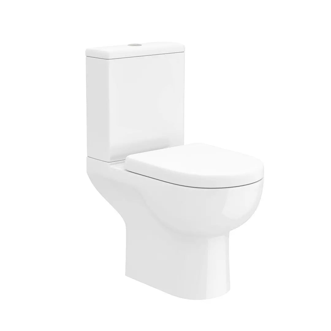 Bondi Rimless Open Back Close Coupled Toilet With Soft Close Seat