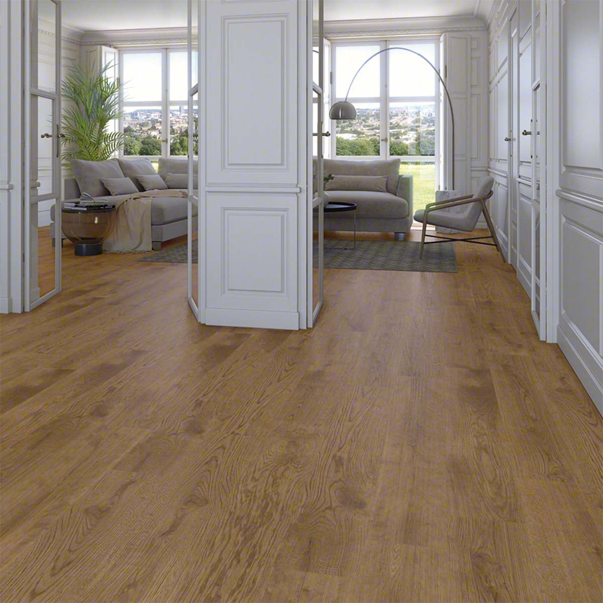 Vives Ottawa Miel Wood Effect Porcelain Floor Tile Matt 19-4x120cm Lifestyle