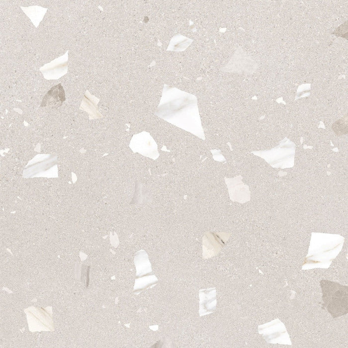 Arcana Ribe-R Beige Terrazzo Stone Porcelain Tile 80x80cm | Deluxe ...