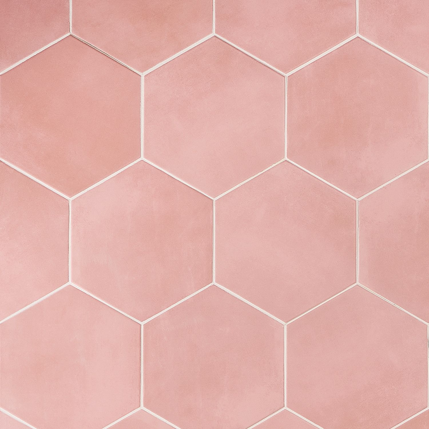 Deluxe Lilypad Base Rosa Hex Porcelain Tile 23x20cm Matt