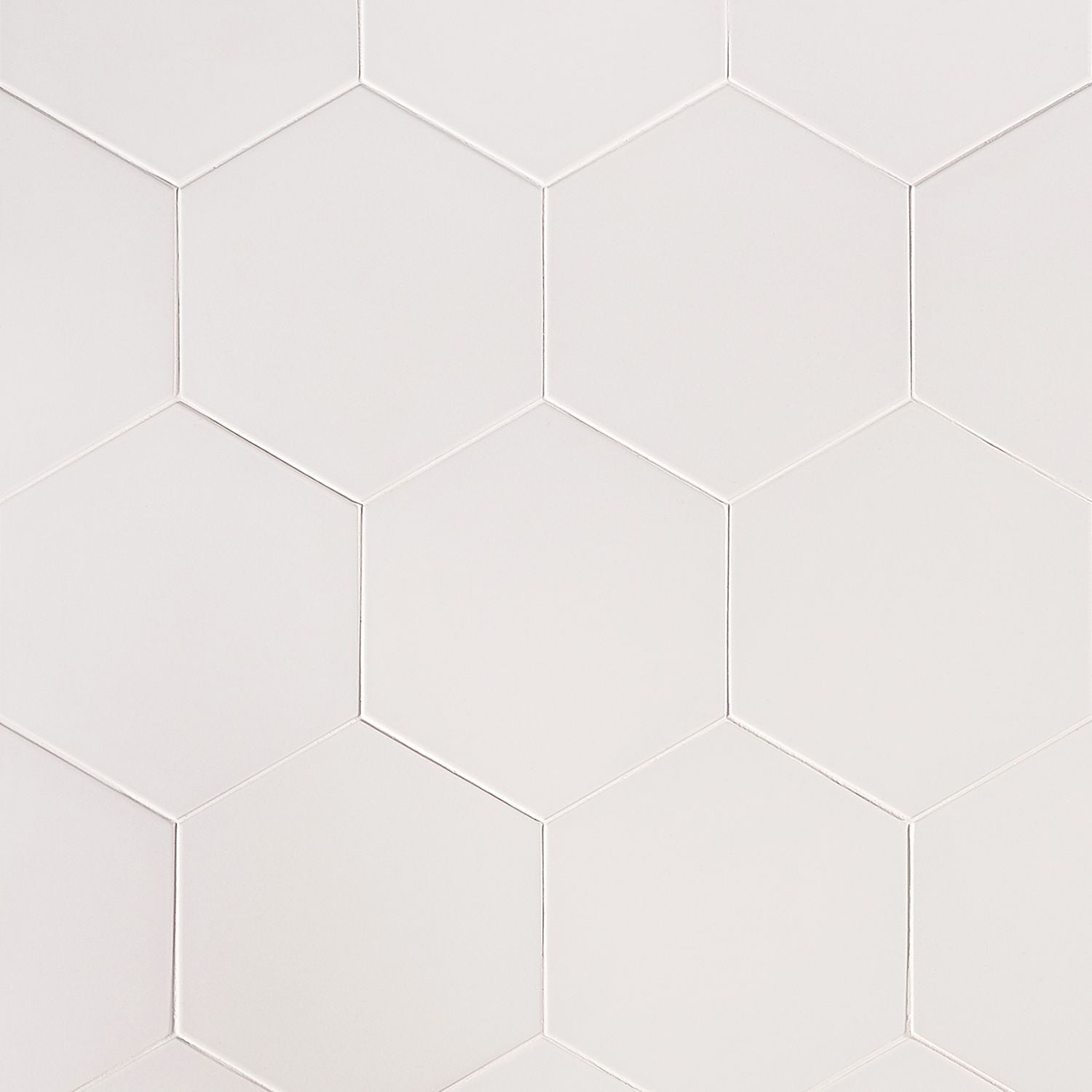 Deluxe Lilypad Base Blanco Hex Porcelain Tile 23x20cm Matt