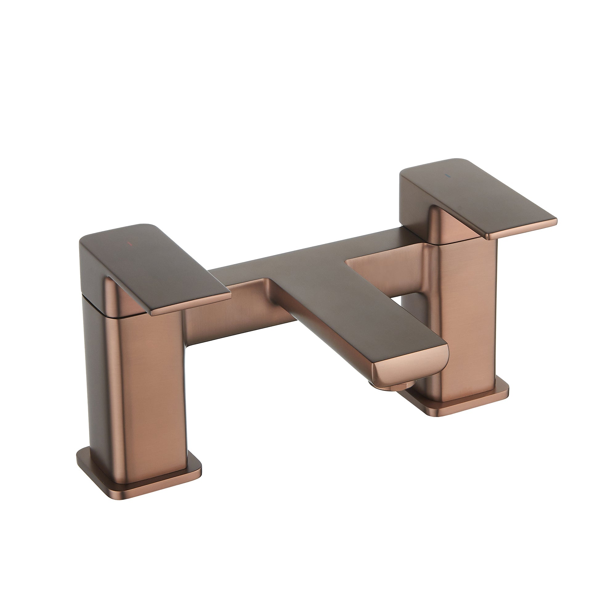 brisbane square bath filler brushed bronze