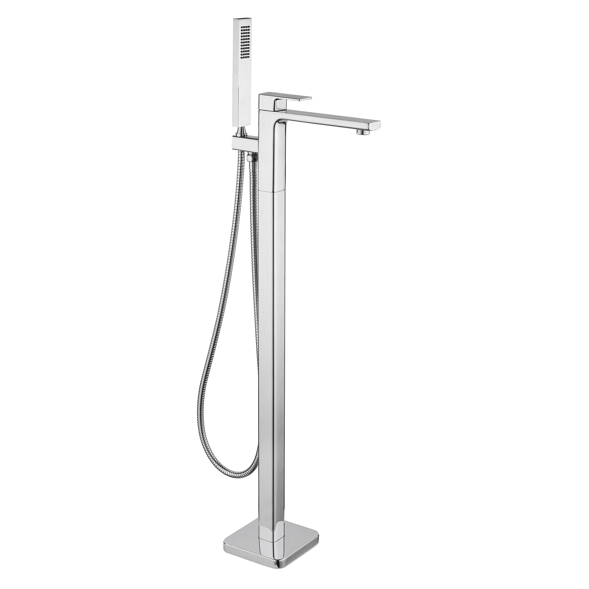 brisbane square single lever floorstanding bath shower mixer chrome