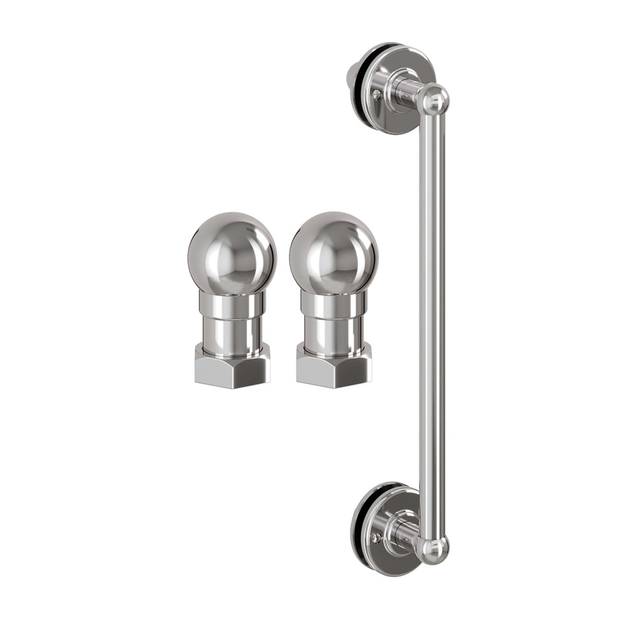 burlington classique 1850 handle and finials chrome