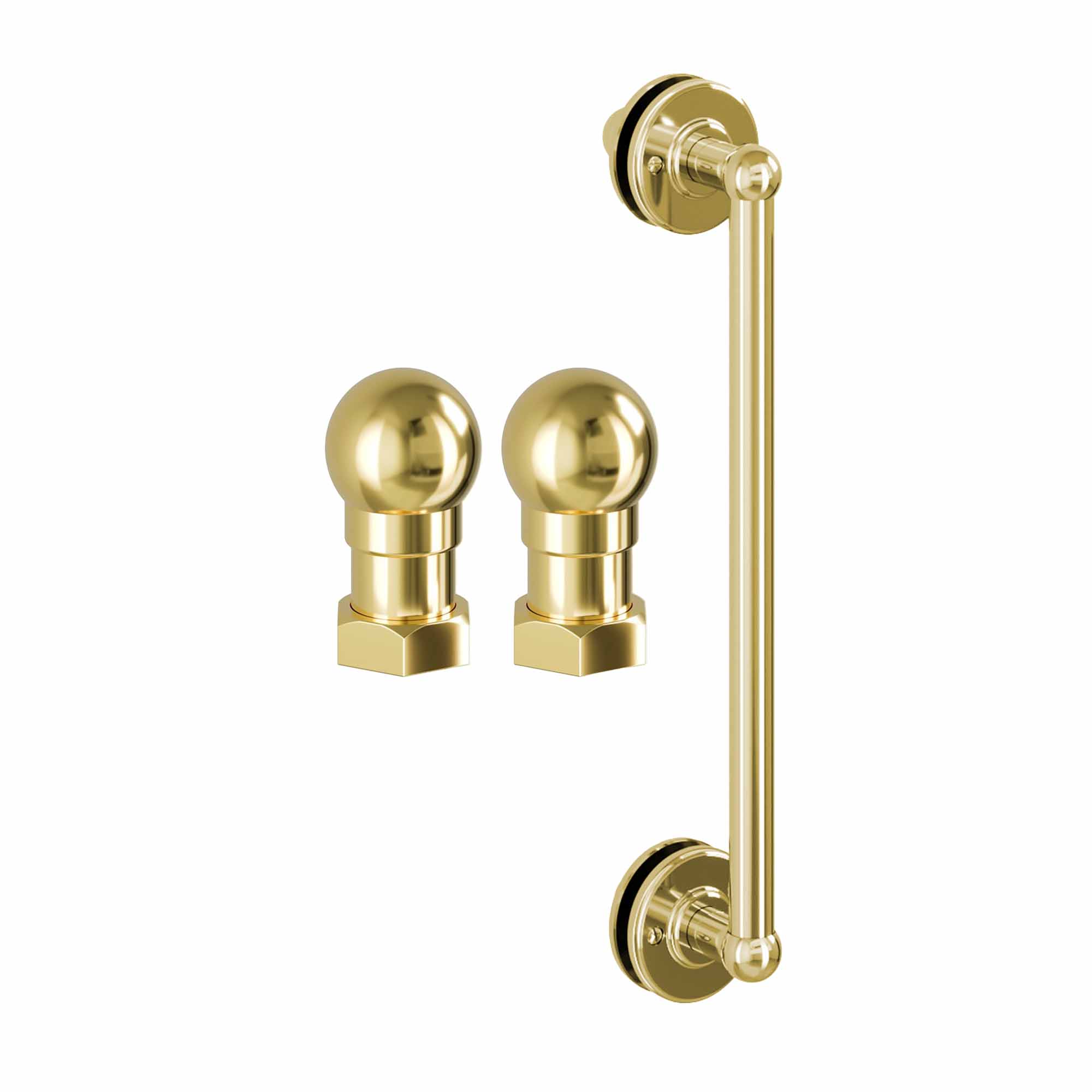 burlington classique 1850 handle and finials gold