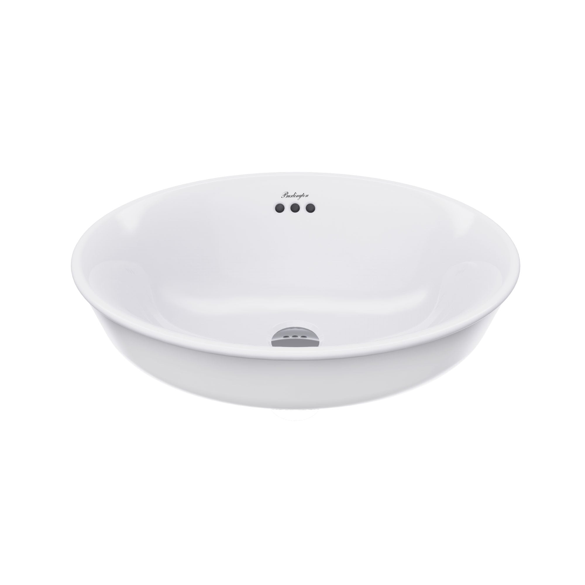 burlington guild 50cm countertop basin gloss white