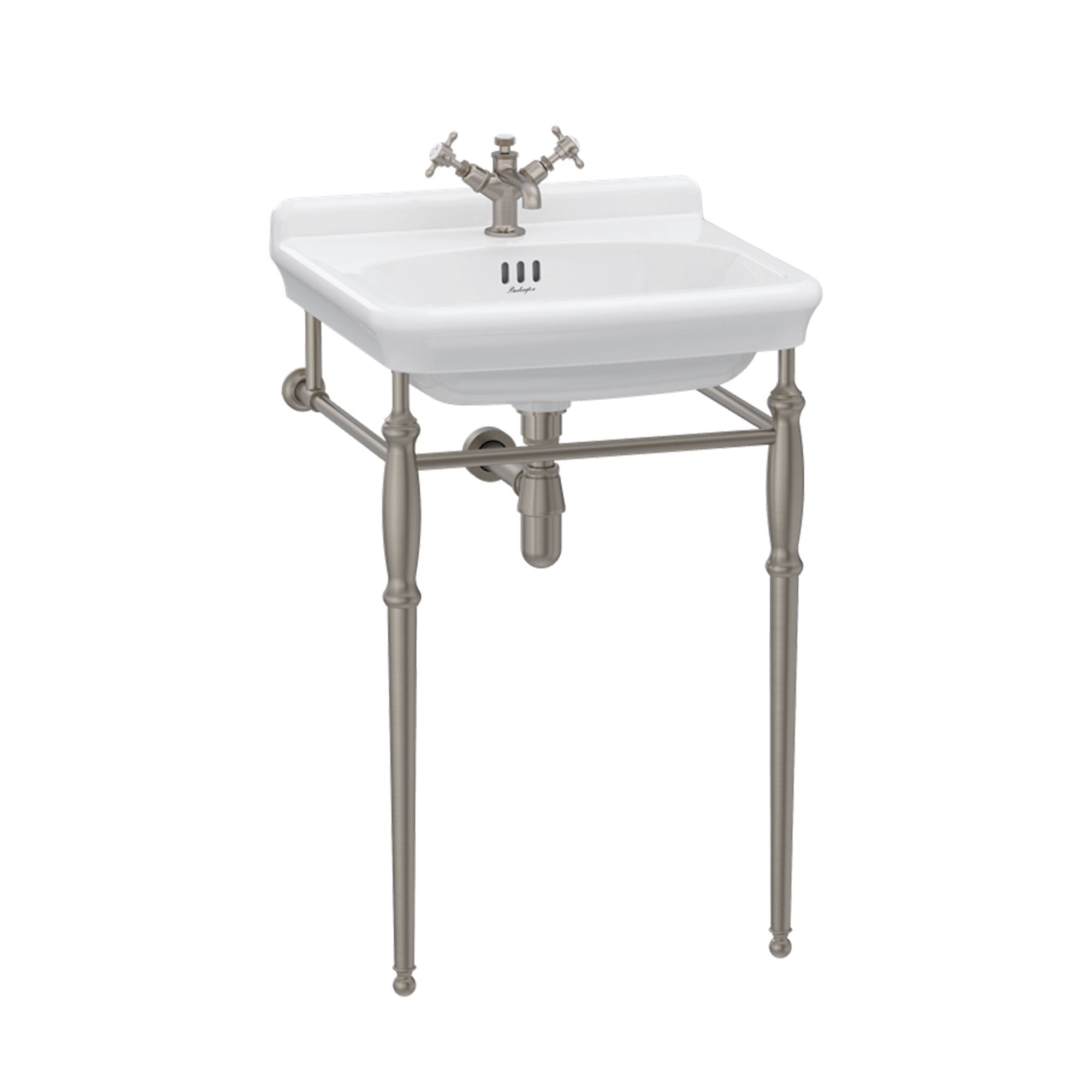 Burlington Guild White Rectangular Basin With Washstand