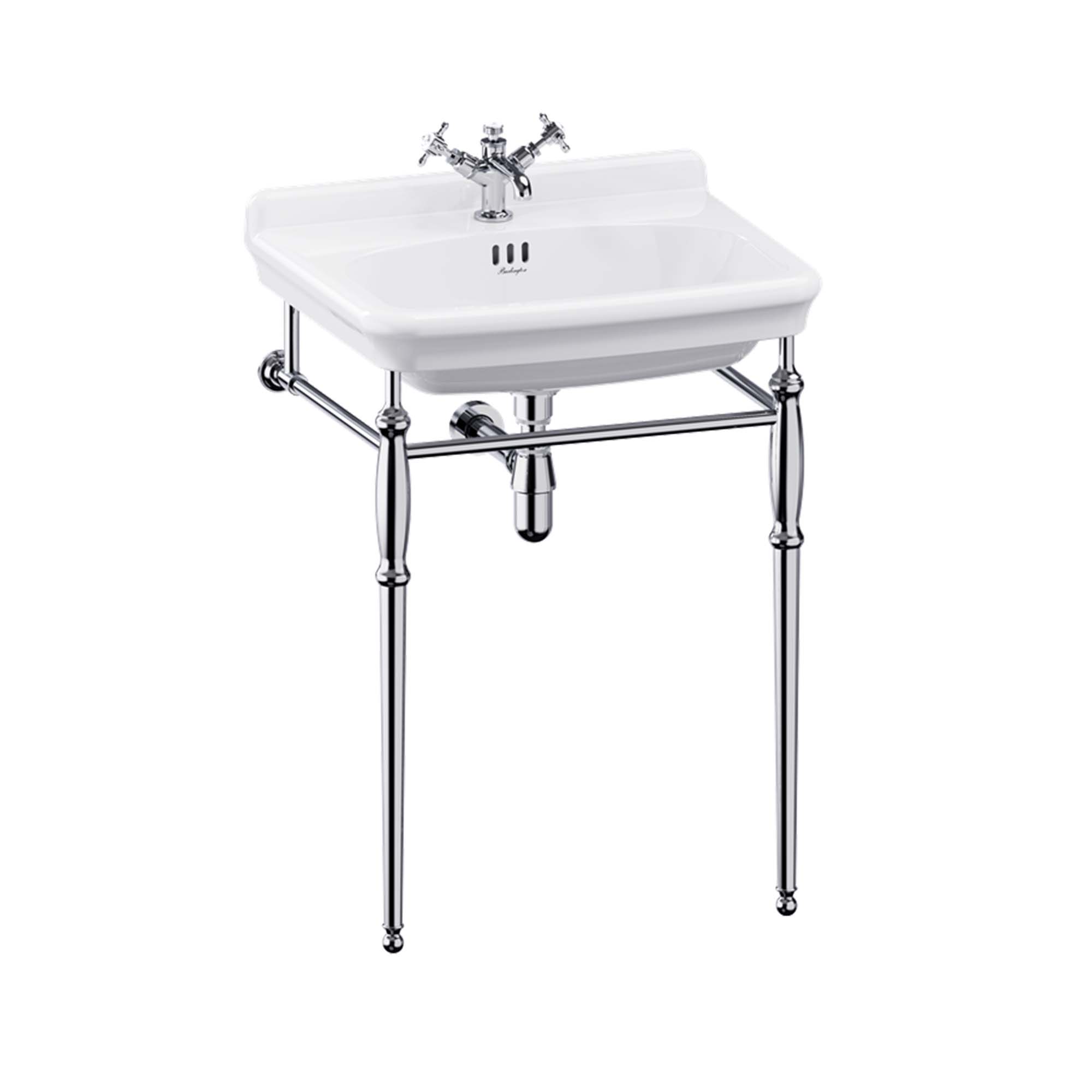 Burlington Guild White Rectangular Basin With Washstand