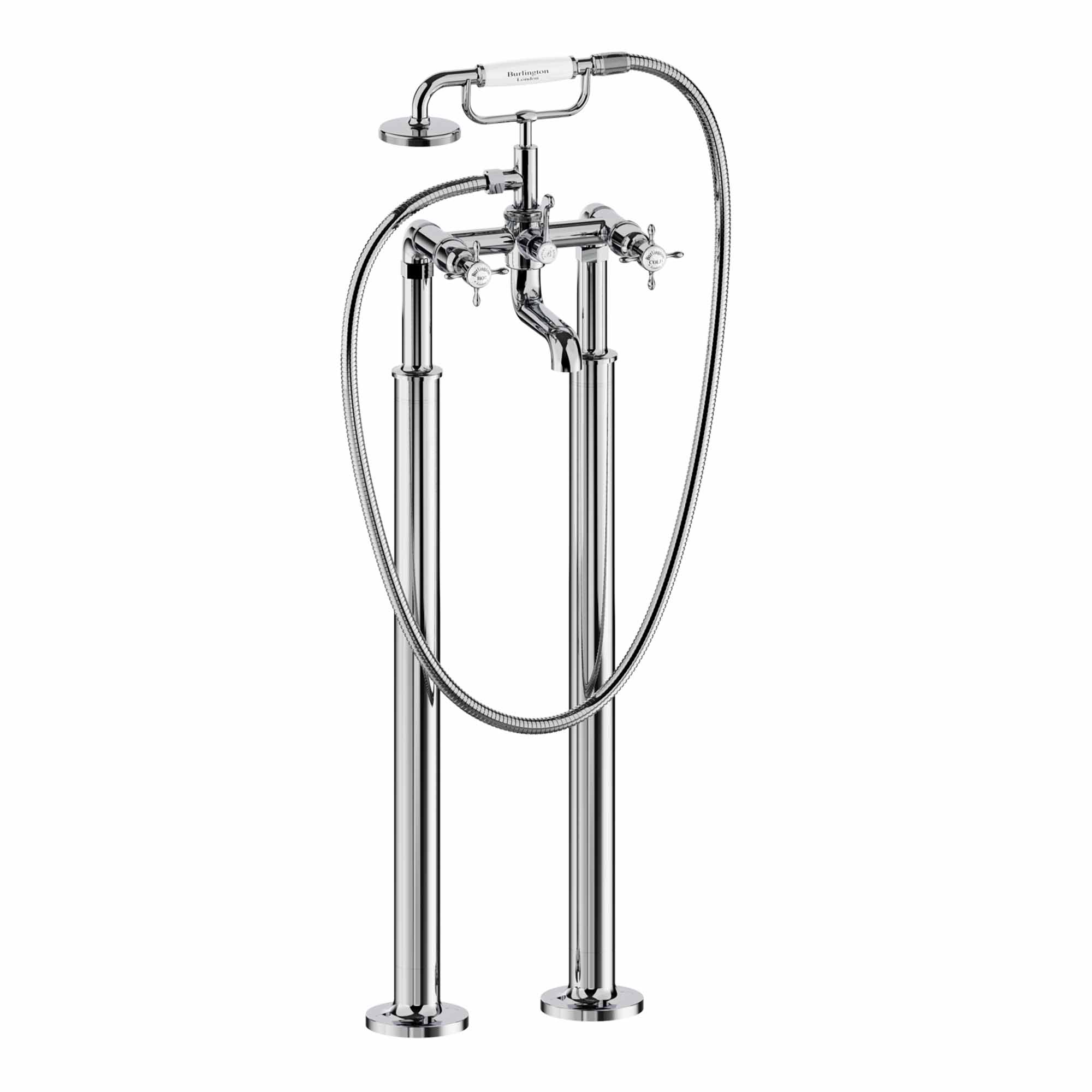 burlington guild floorstanding bath shower mixer chrome