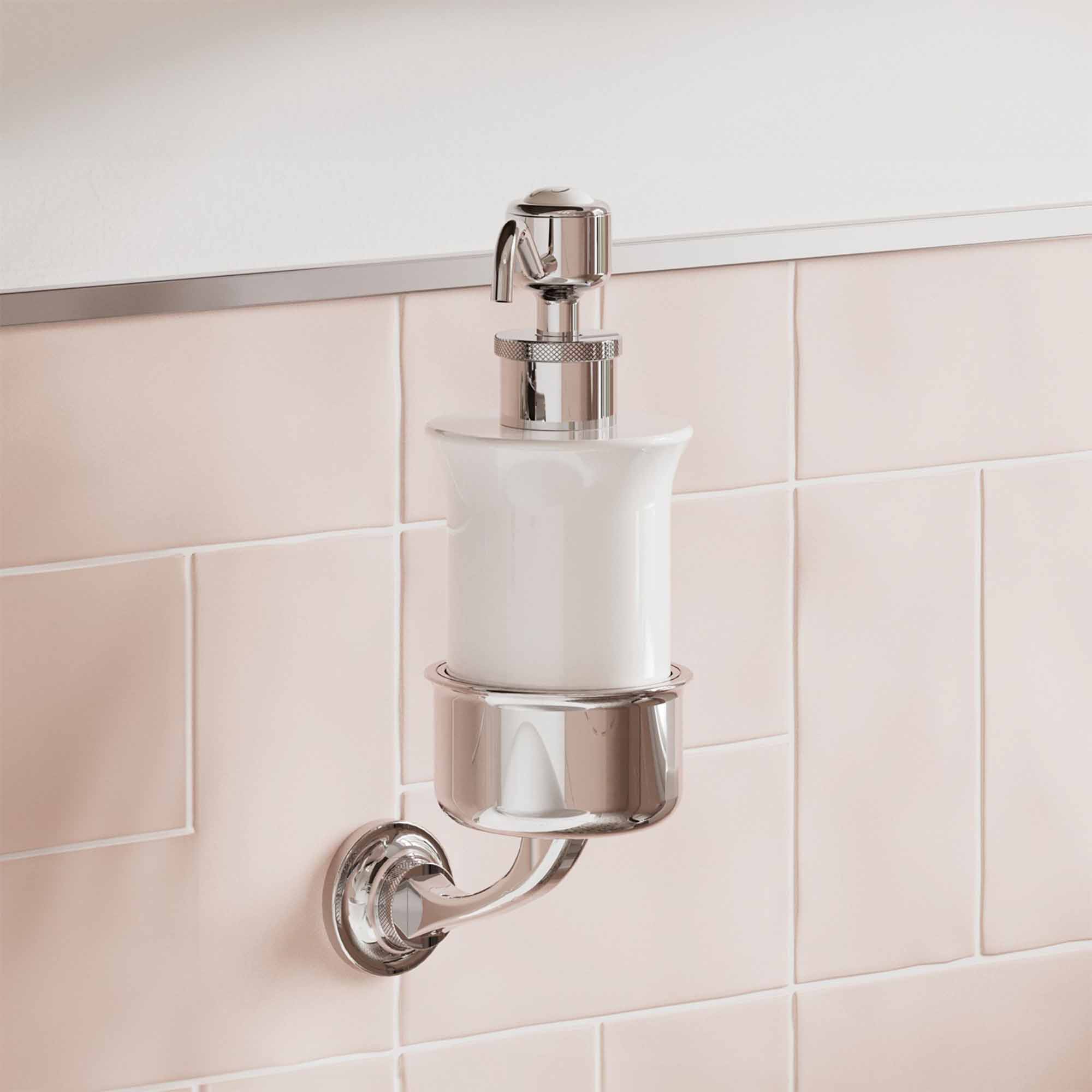 burlington guild soap dispenser chrome