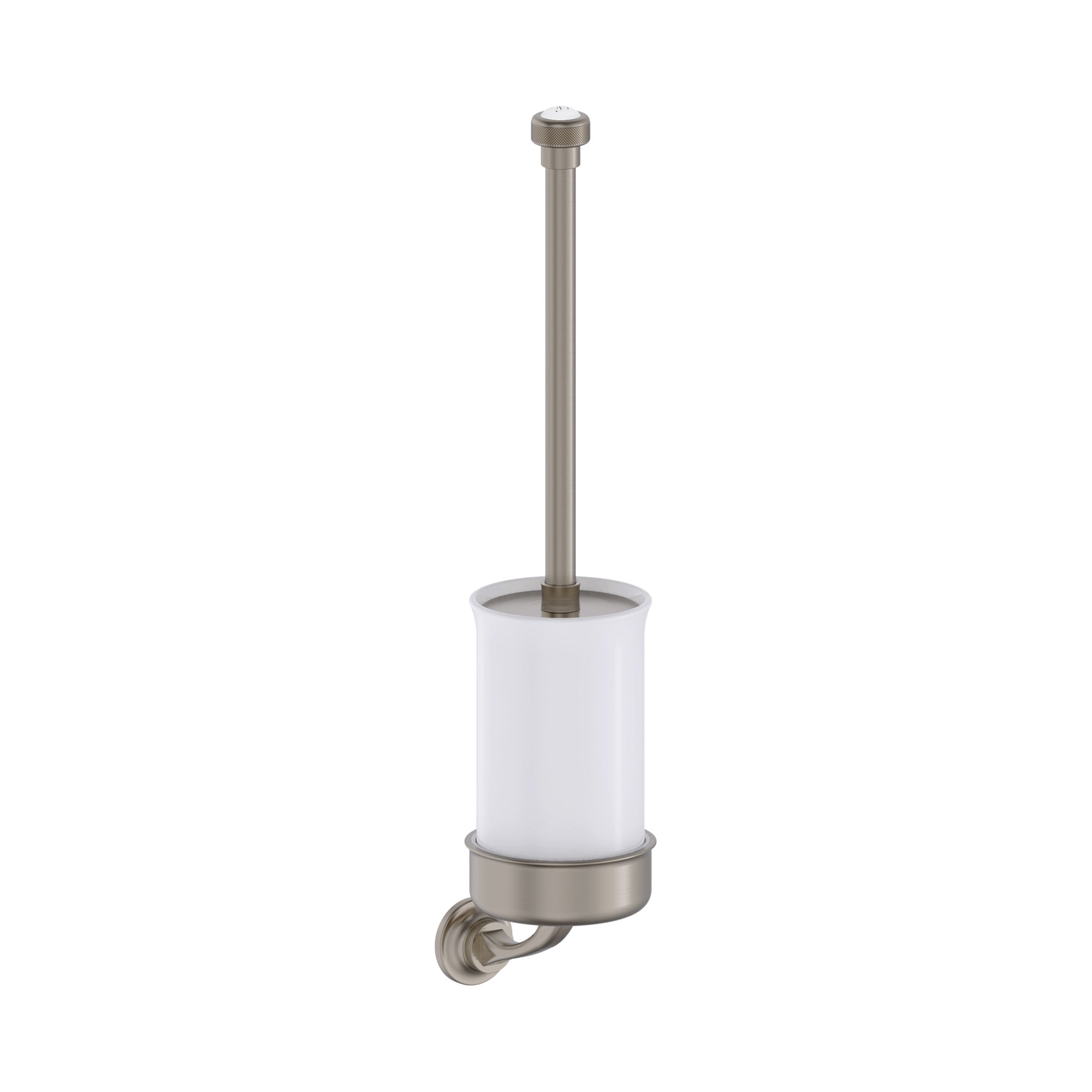 burlington guild toilet brush holder brushed nickel