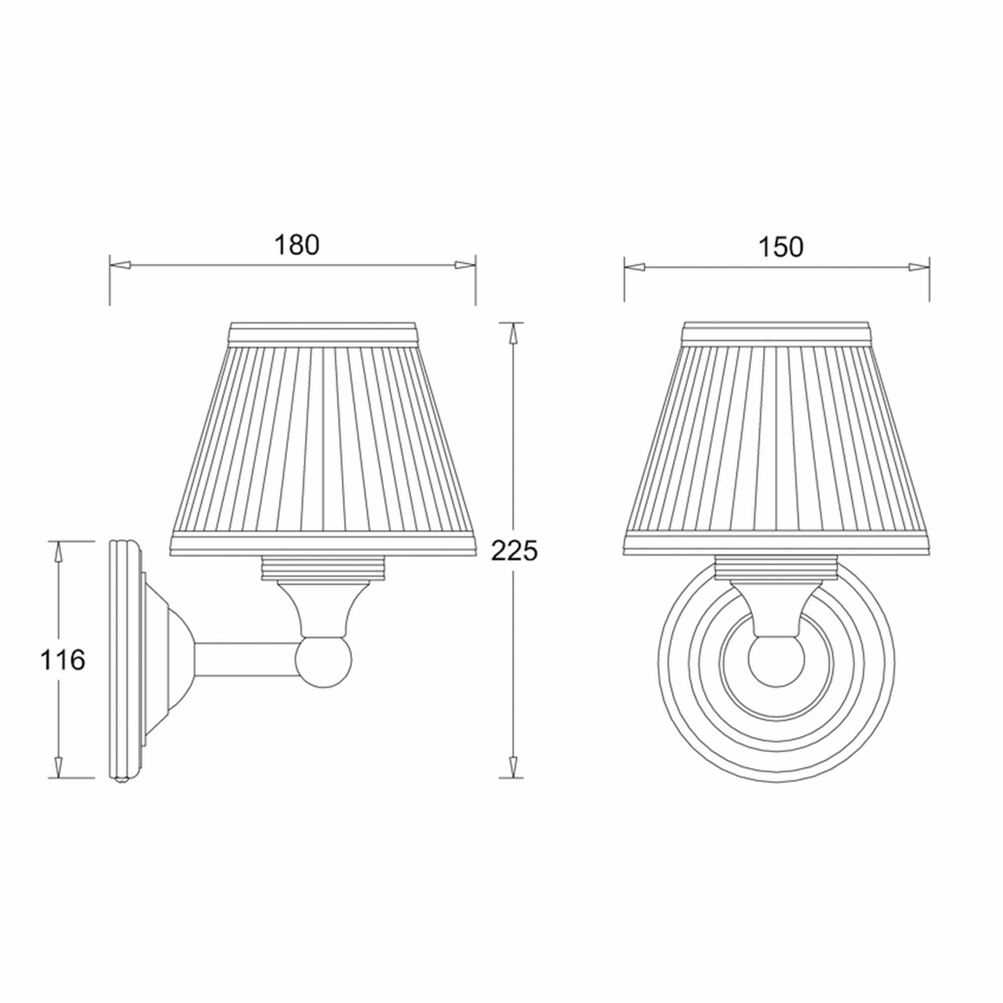 burlington led bathroom round wall light white fine pleated shade dimensions