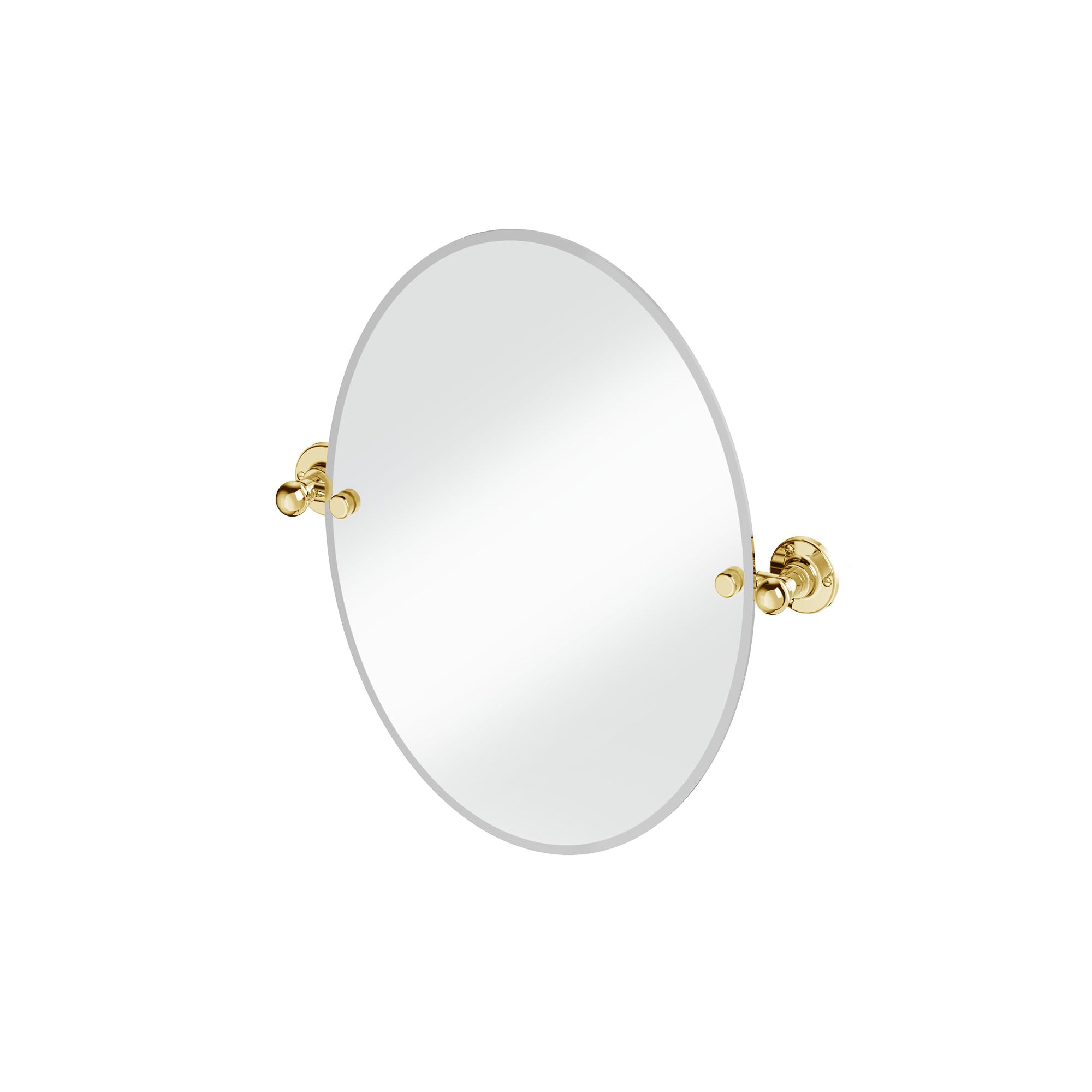 burlington oval hinged mirror 400x500mm with 1850 fixings gold