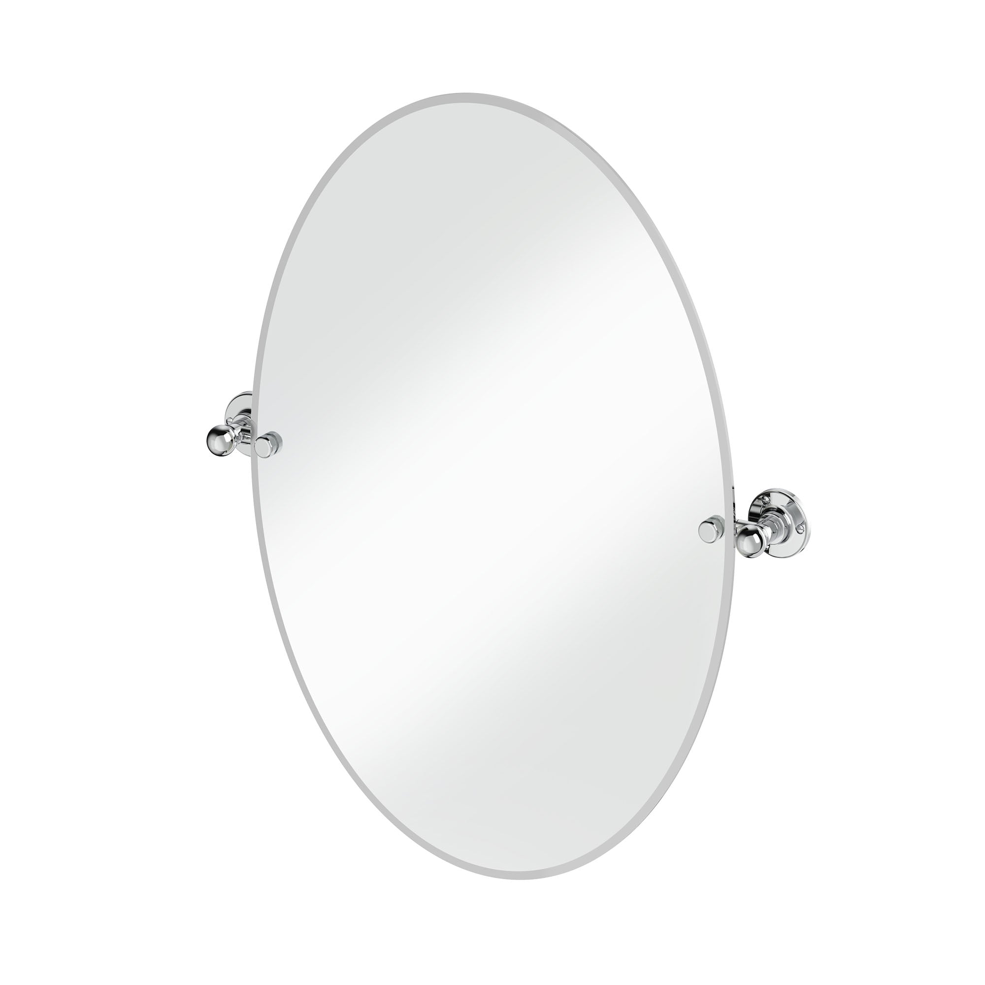 burlington oval hinged mirror 500x700mm with 1850 fixings chrome