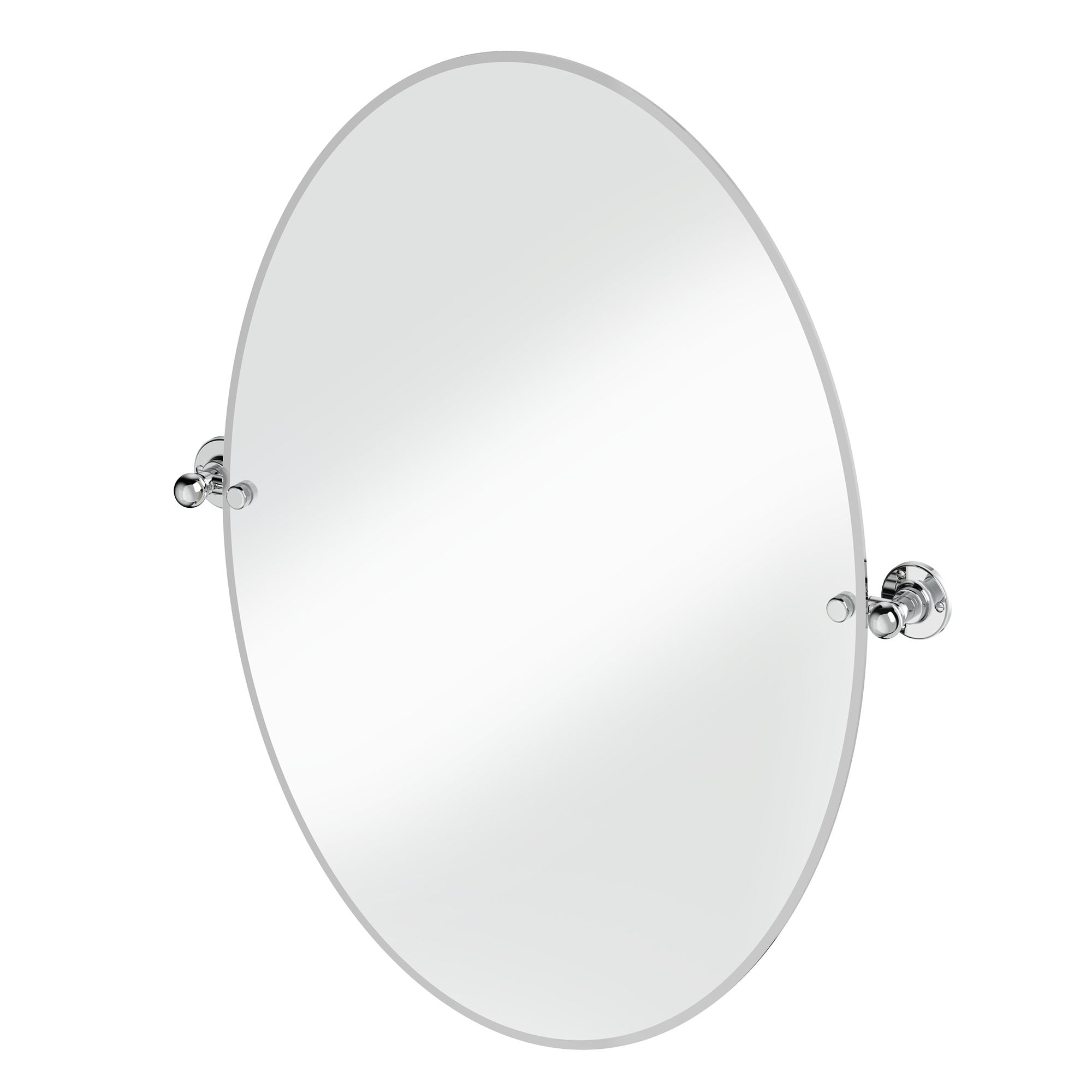 burlington oval hinged mirror 600x800mm with 1850 fixings chrome