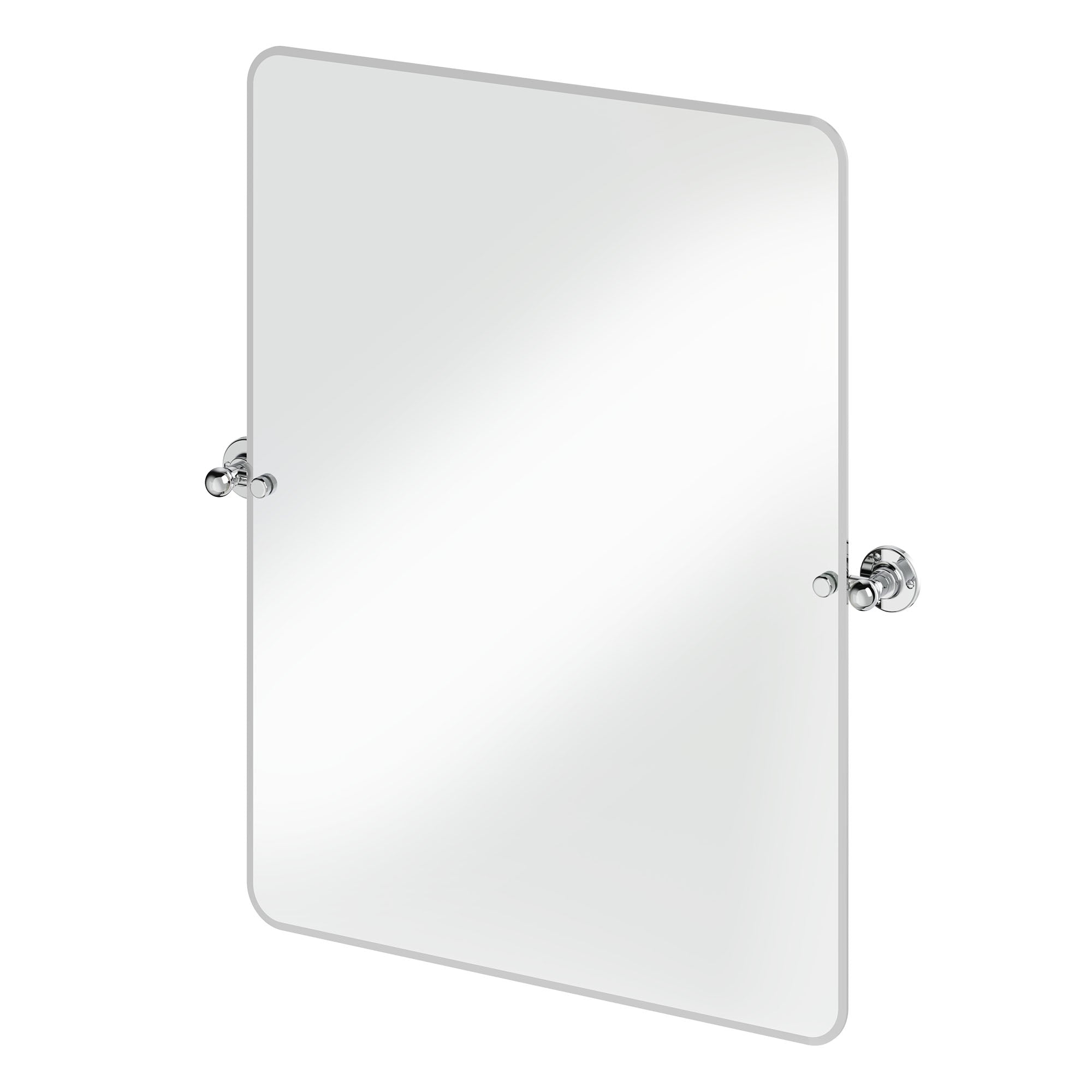 burlington rectangular hinged mirror 650x850mm with 1850 fixings chrome