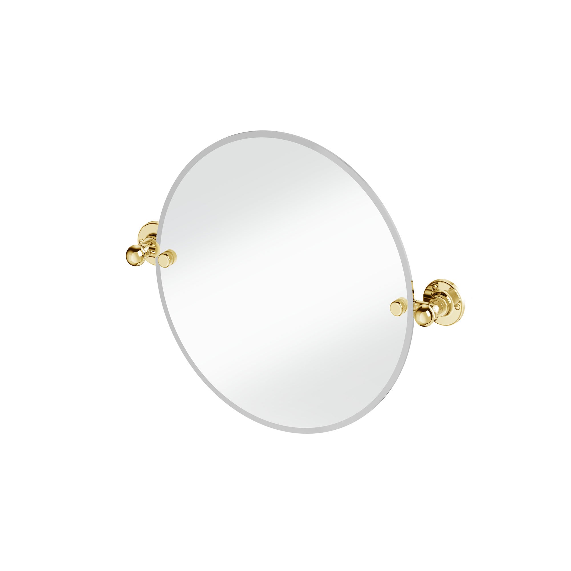 burlington round hinged mirror 400mm with 1850 fixings gold