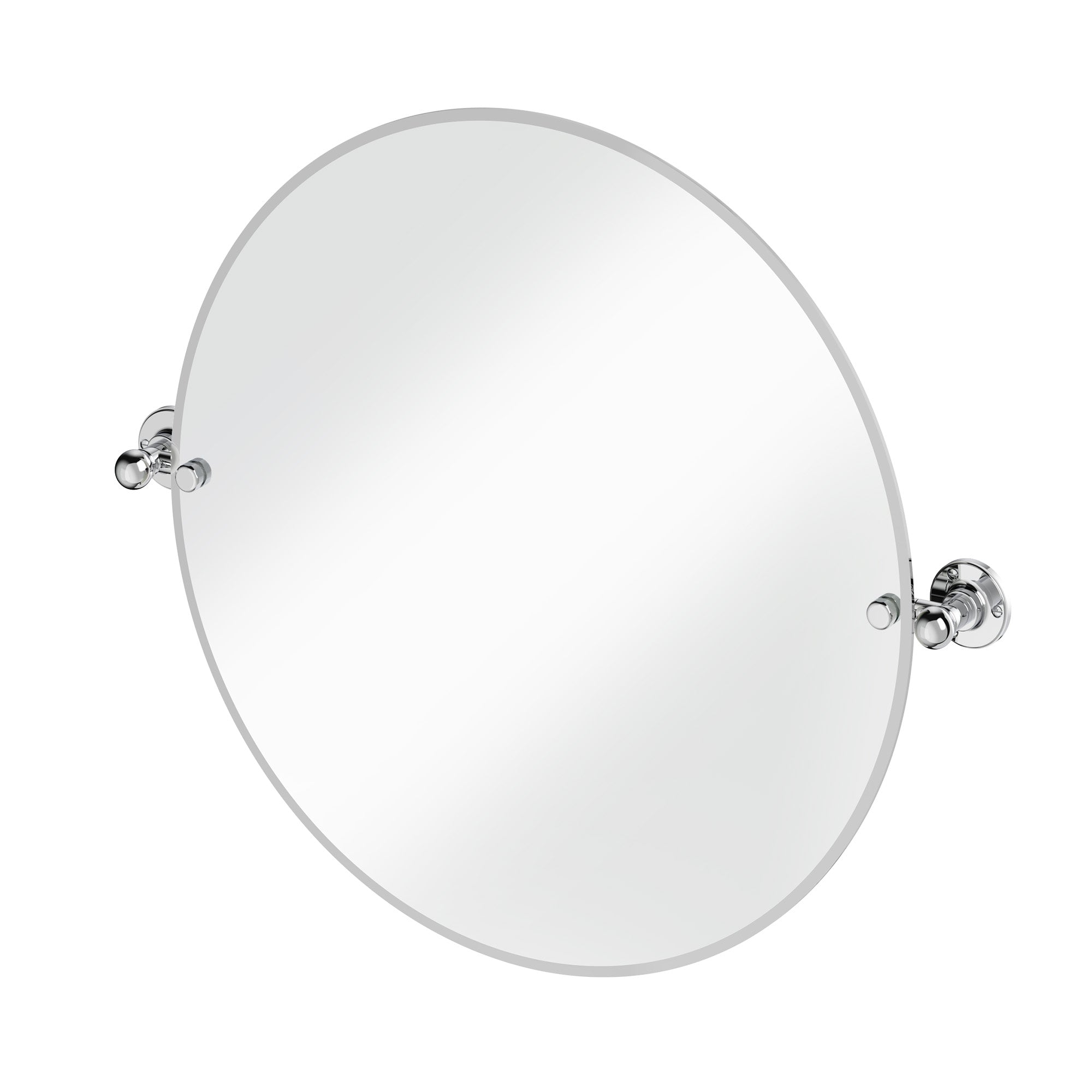 burlington round hinged mirror 600mm with 1850 fixings chrome