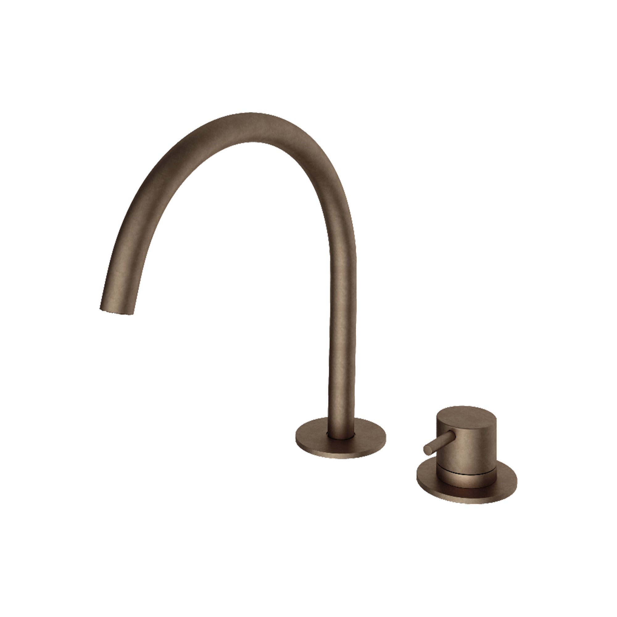 cobber 2 hole deck mounted basin mixer aged brass