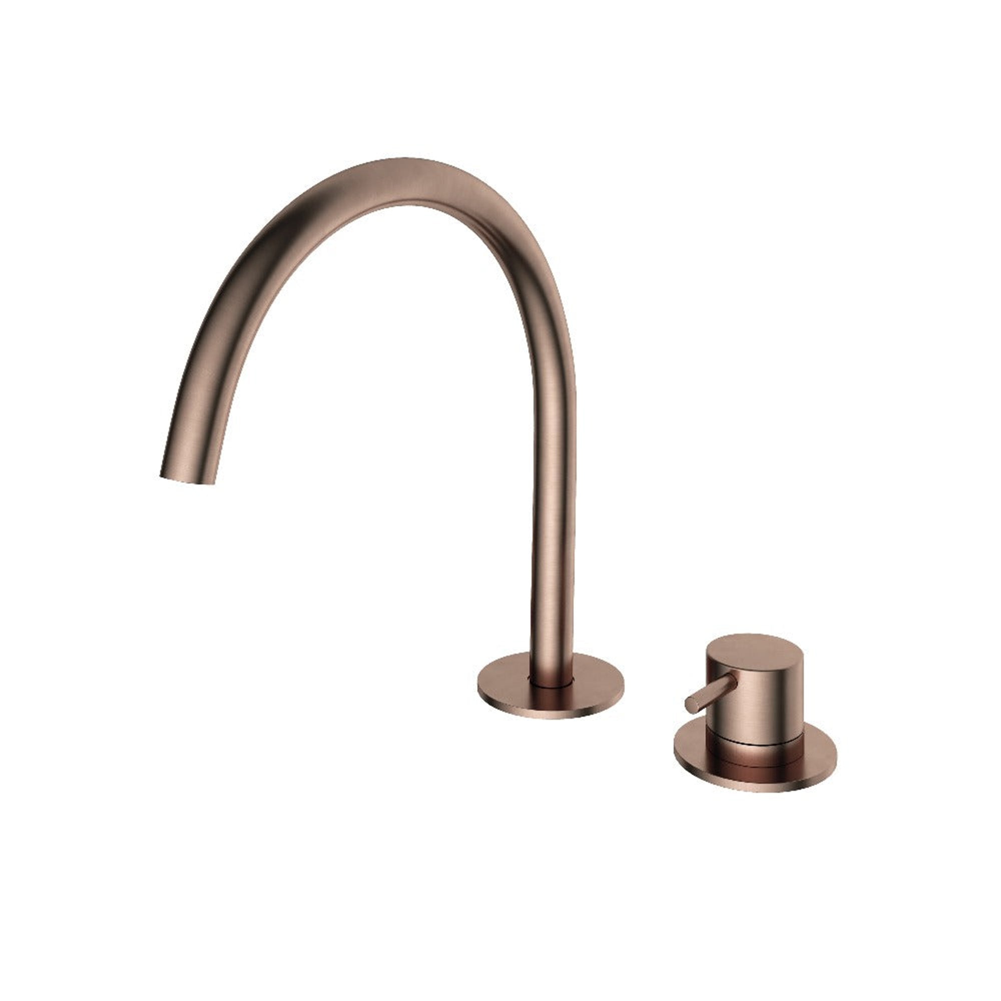 cobber 2 hole deck mounted basin mixer brushed copper pvd