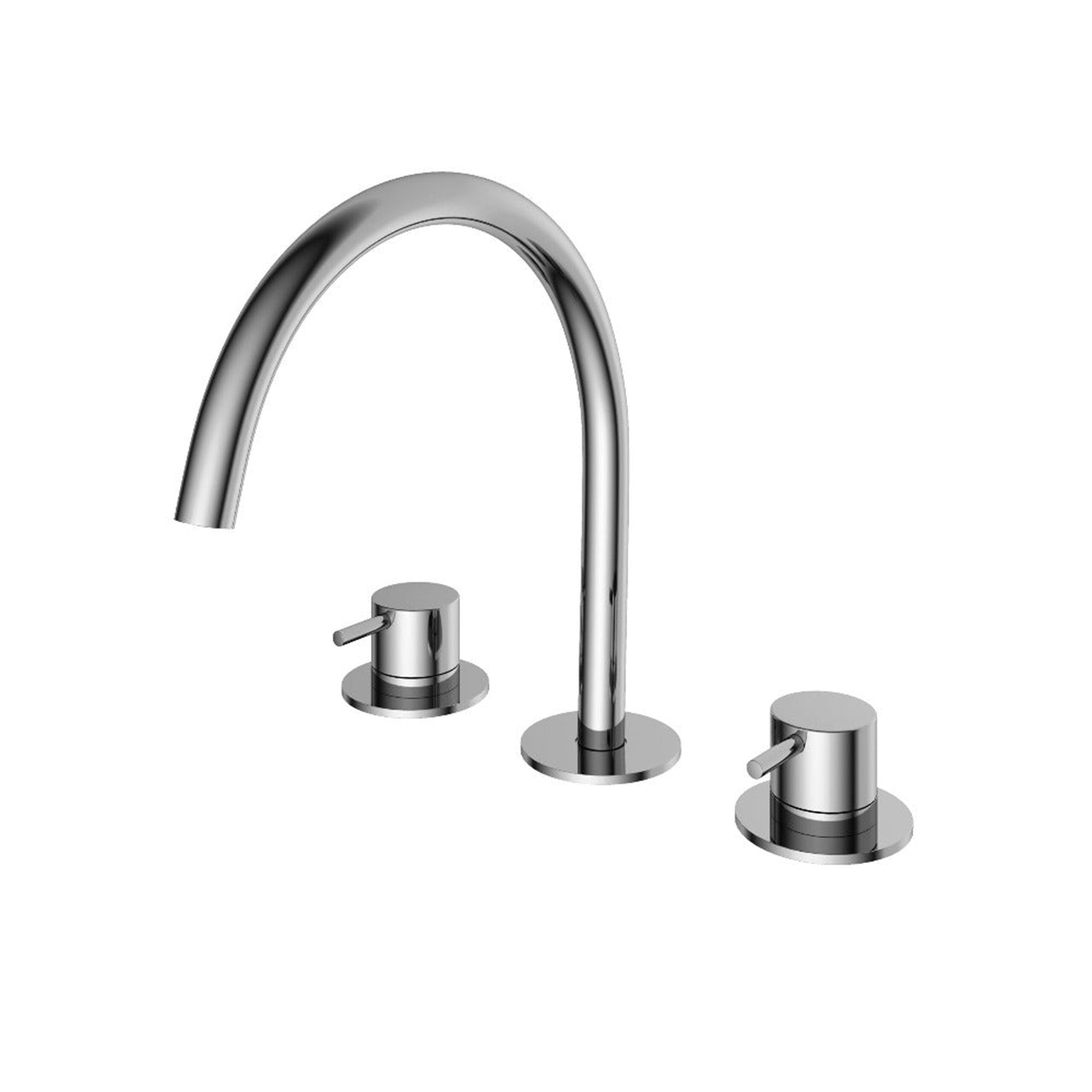 cobber 3 hole deck mounted basin mixer chrome