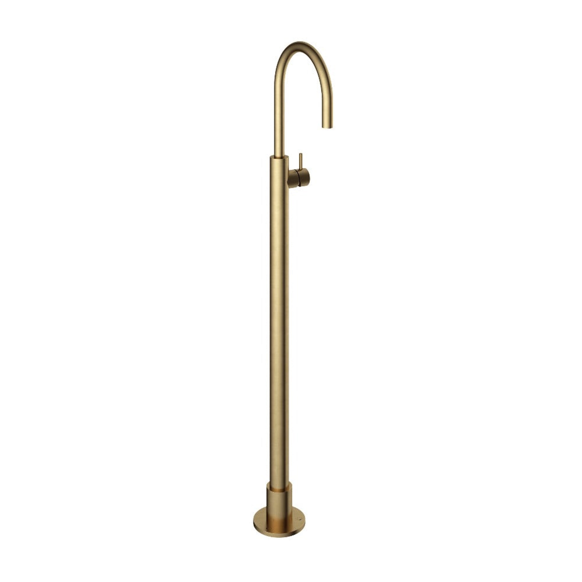 cobber floorstanding basin mixer tap brushed brass