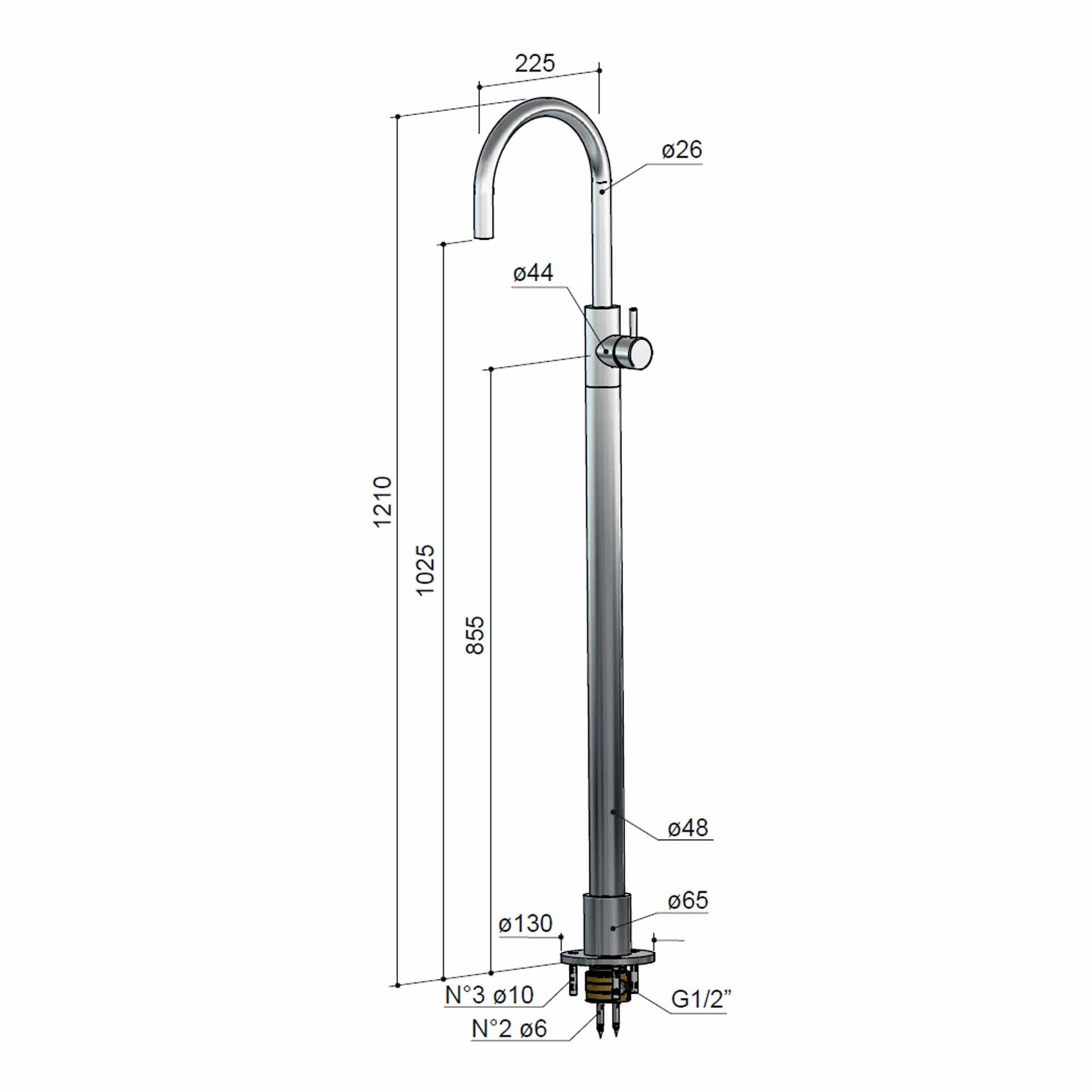 cobber floorstanding basin mixer tap