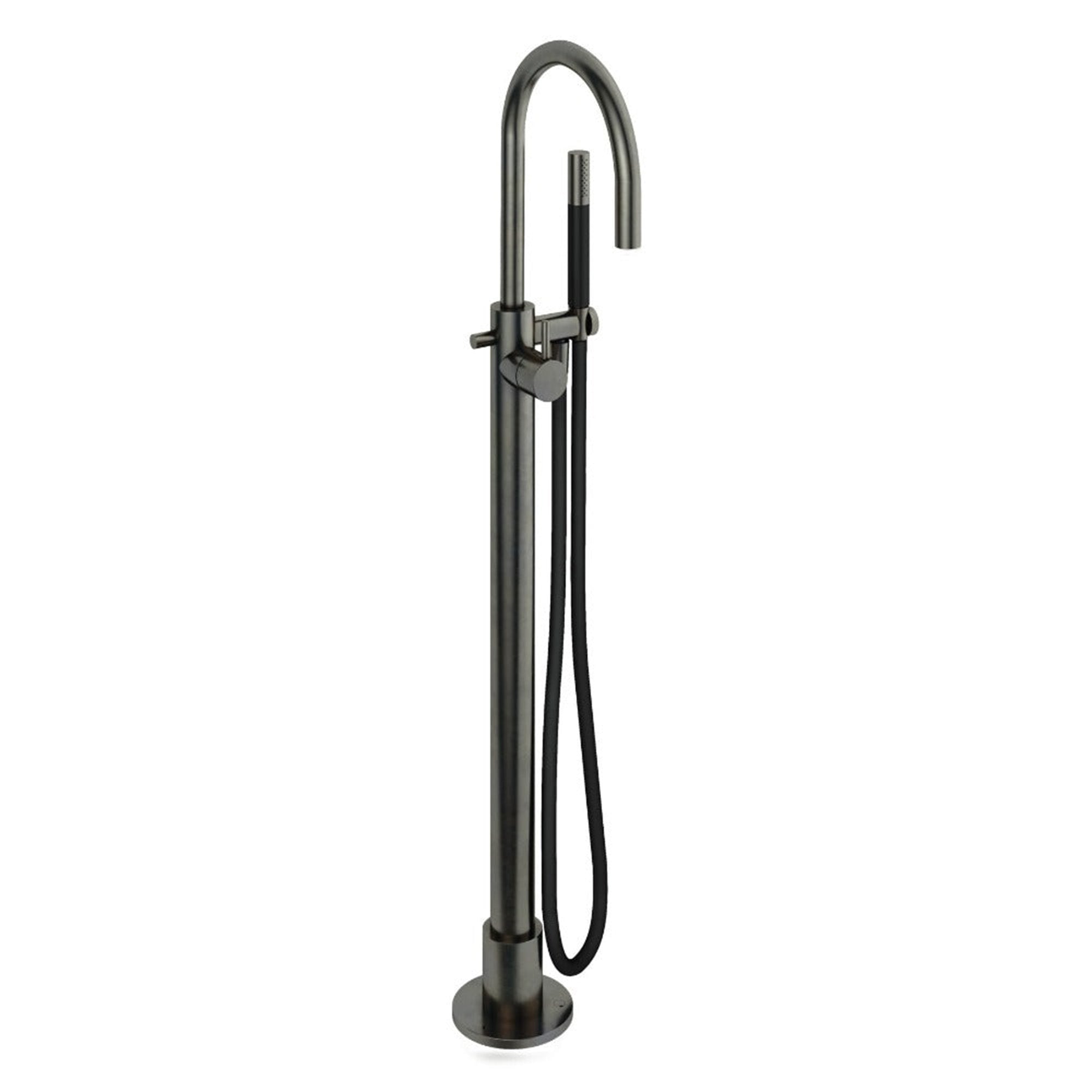 cobber floorstanding bath shower mixer with handset aged iron