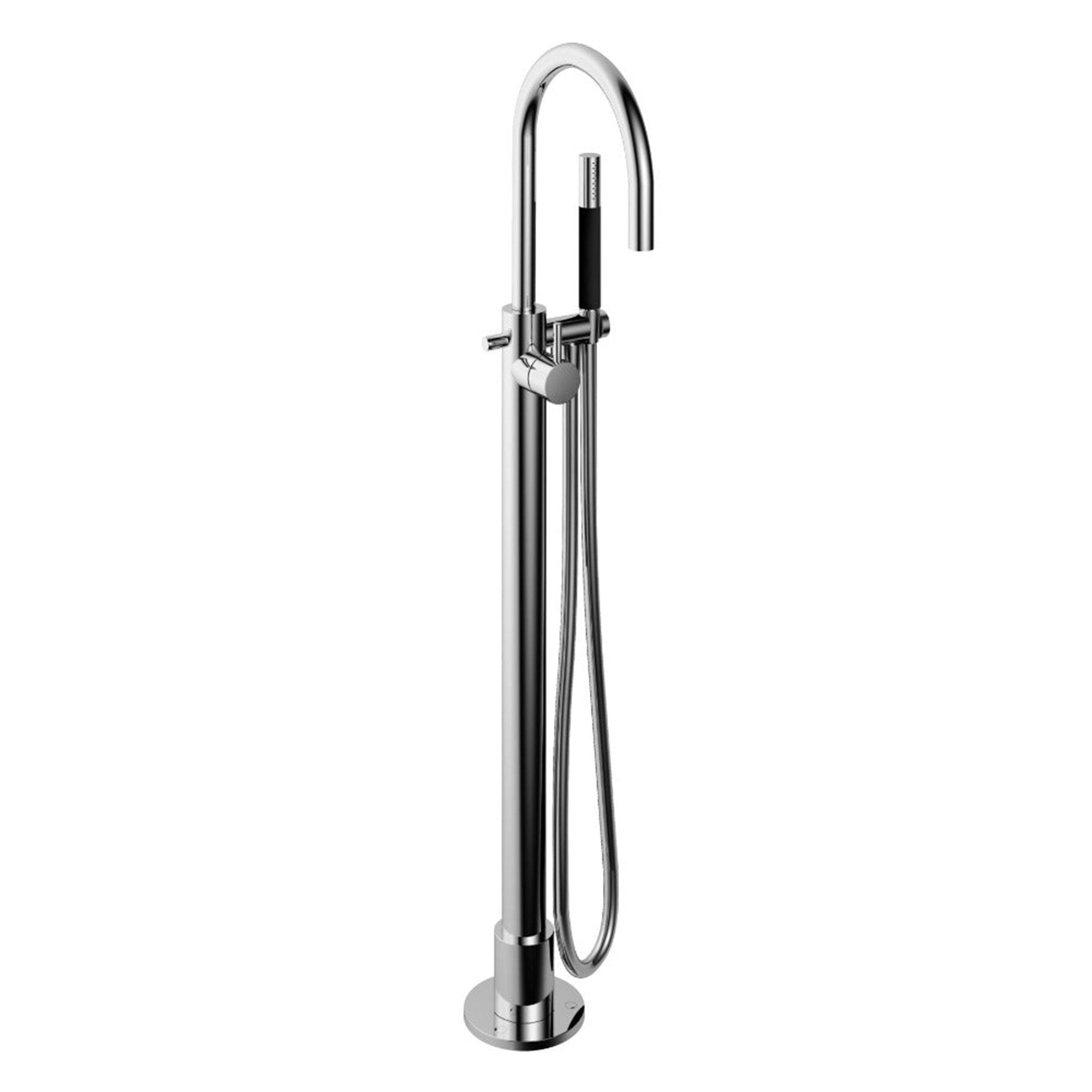 cobber floorstanding bath shower mixer with handset chrome