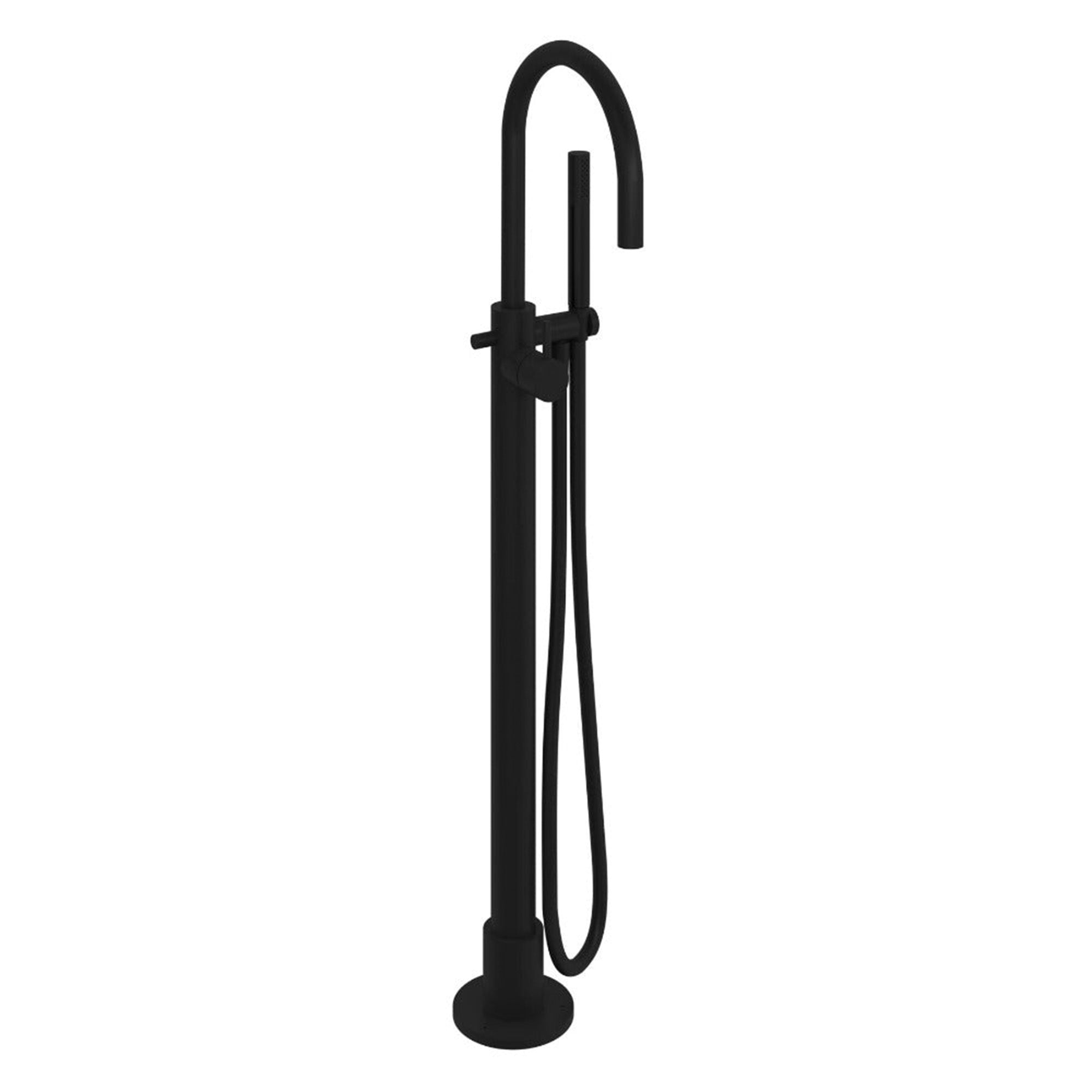 cobber floorstanding bath shower mixer with handset matt black