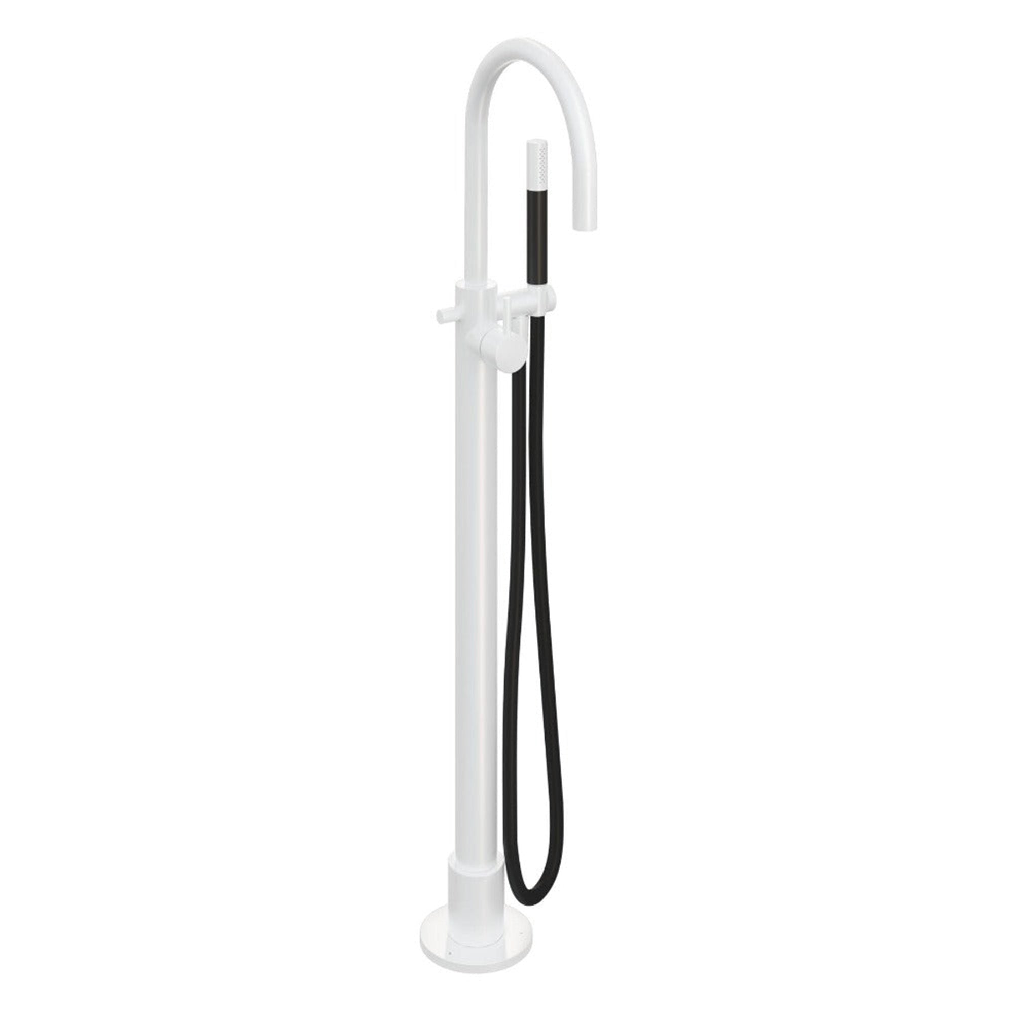 cobber floorstanding bath shower mixer with handset matt white