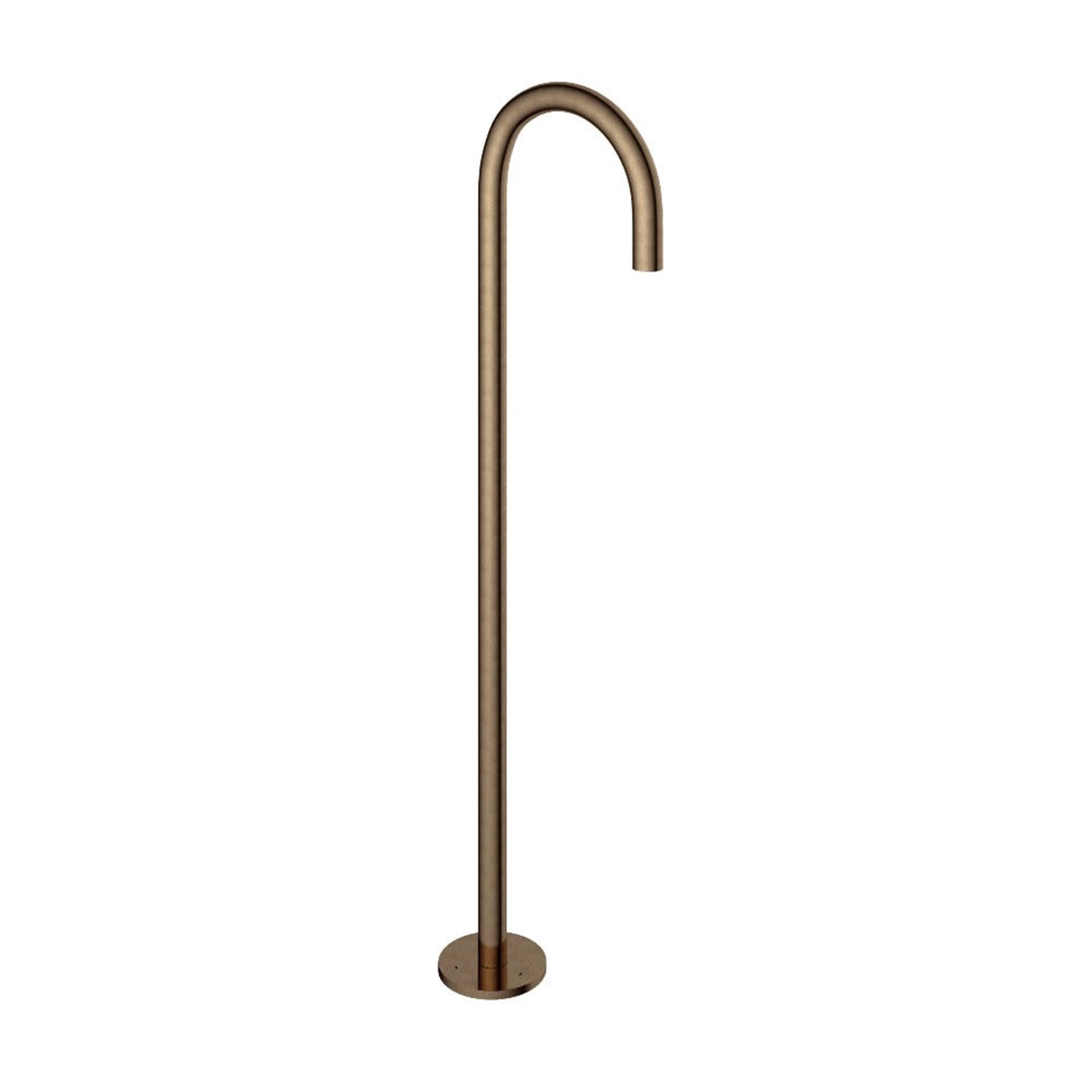 cobber floorstanding bath spout aged brass