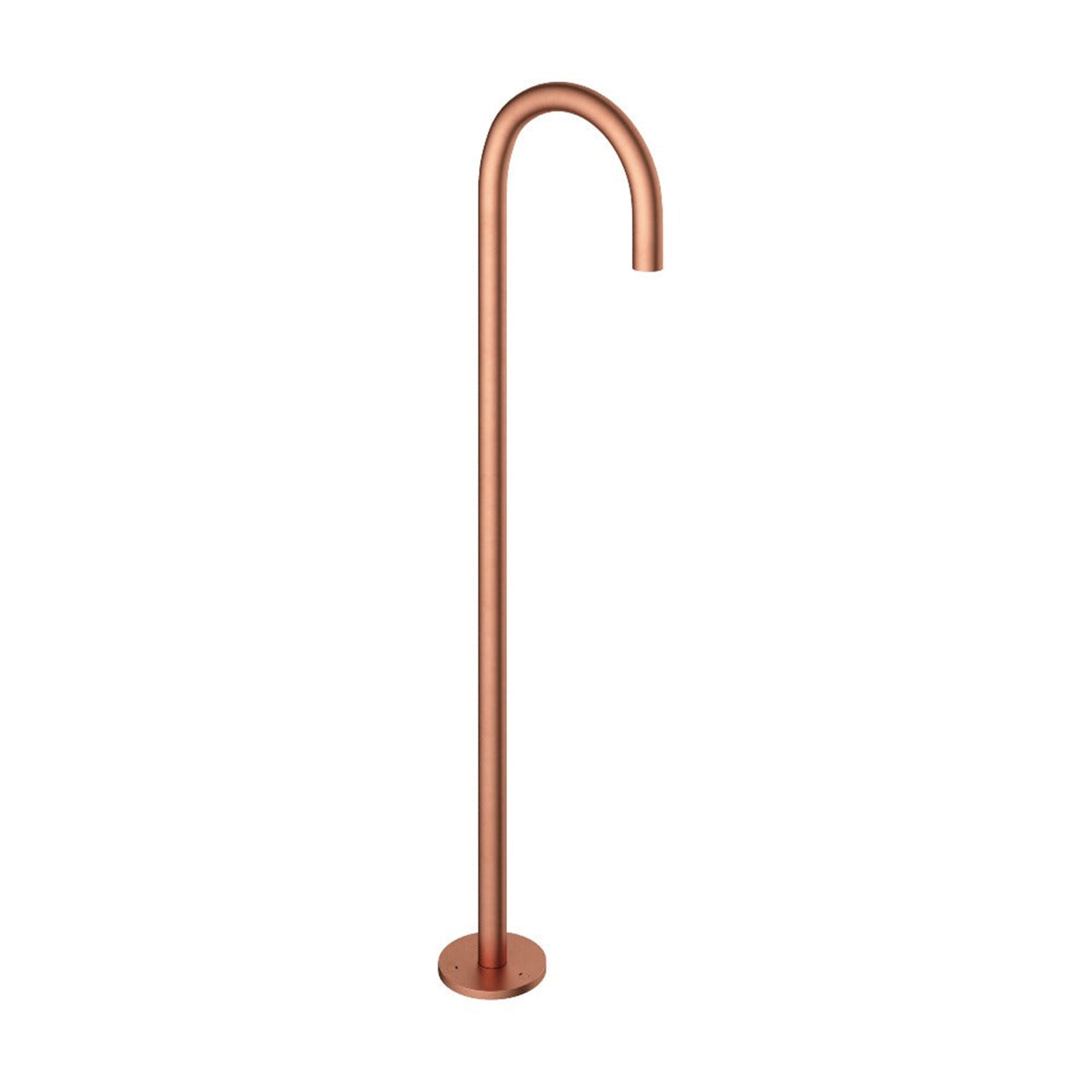 cobber floorstanding bath spout brushed copper